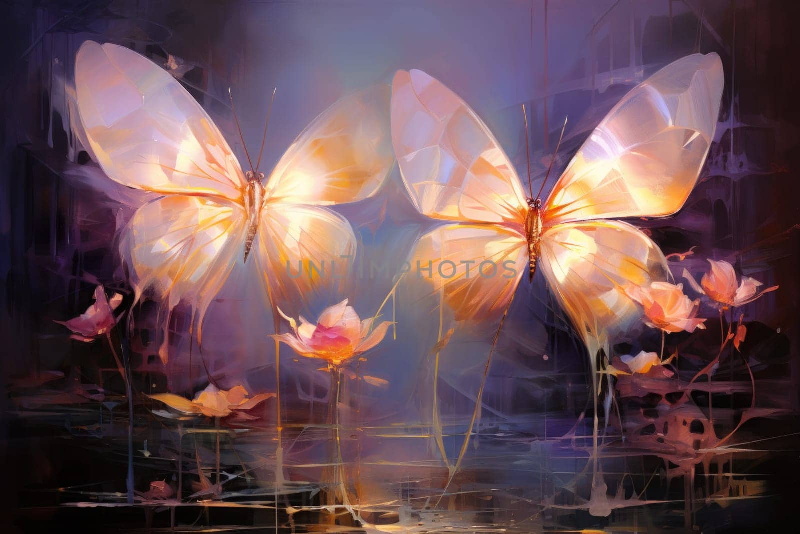 Luminescent fairies with iridescent wings - Generative AI by Sidewaypics