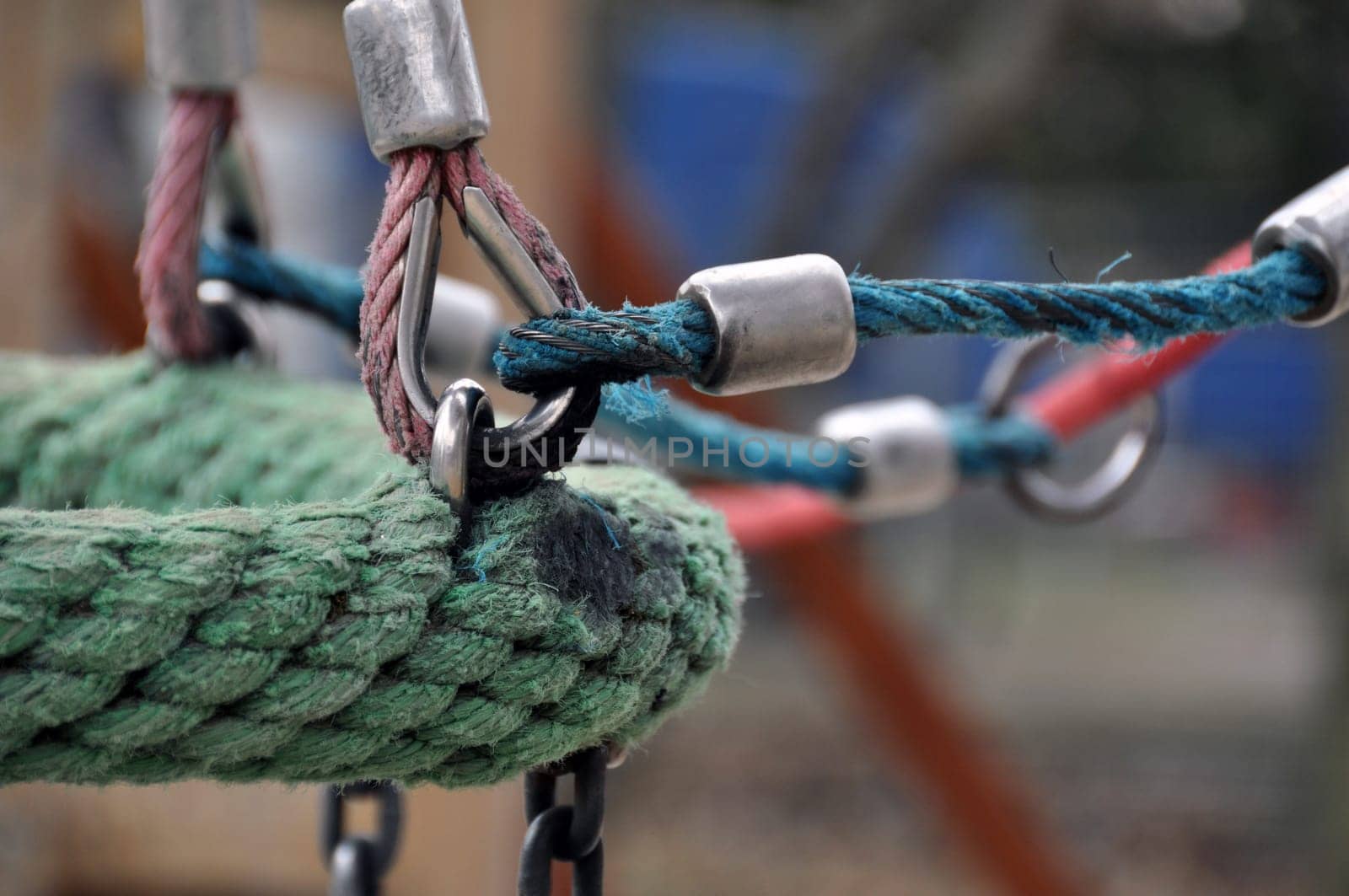 Swing construction on playground