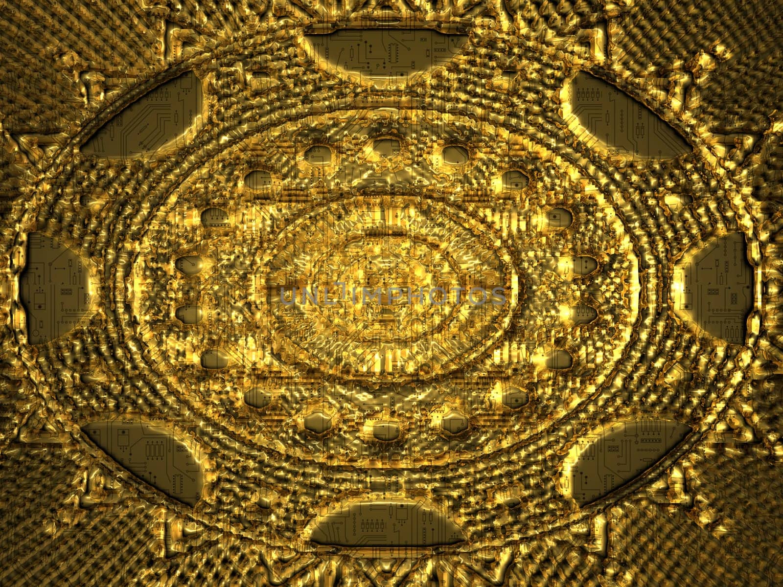 Golden Ornament - 3D