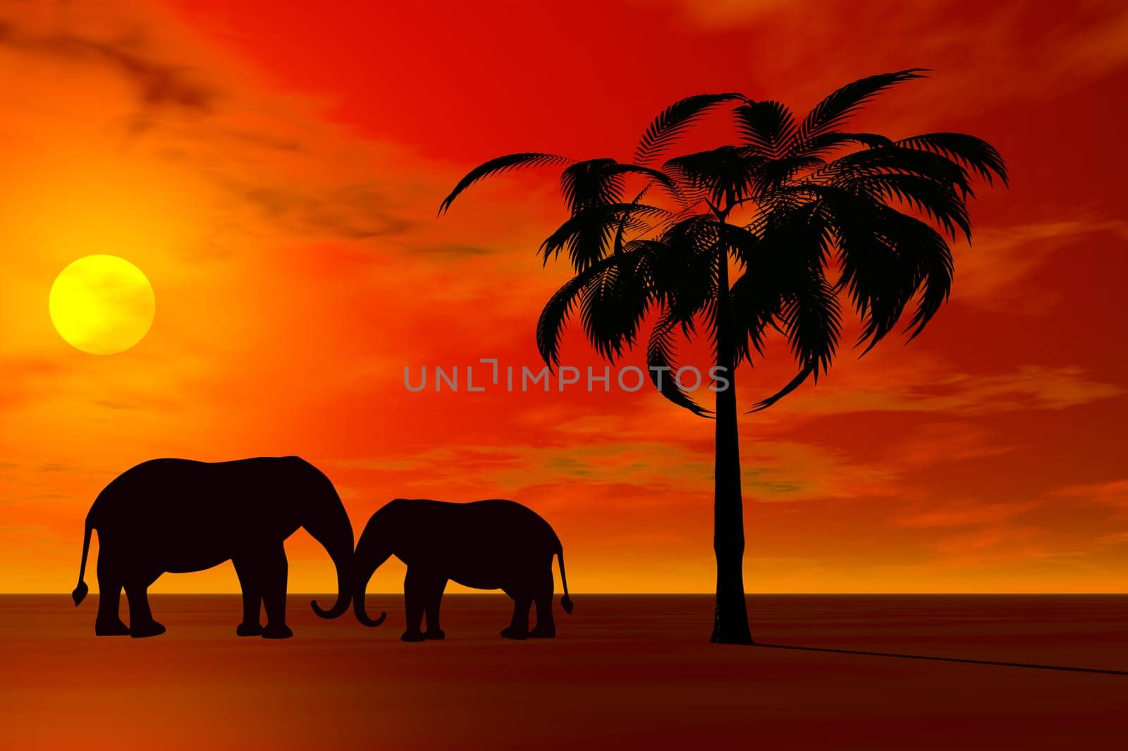Paper Cut Elephants