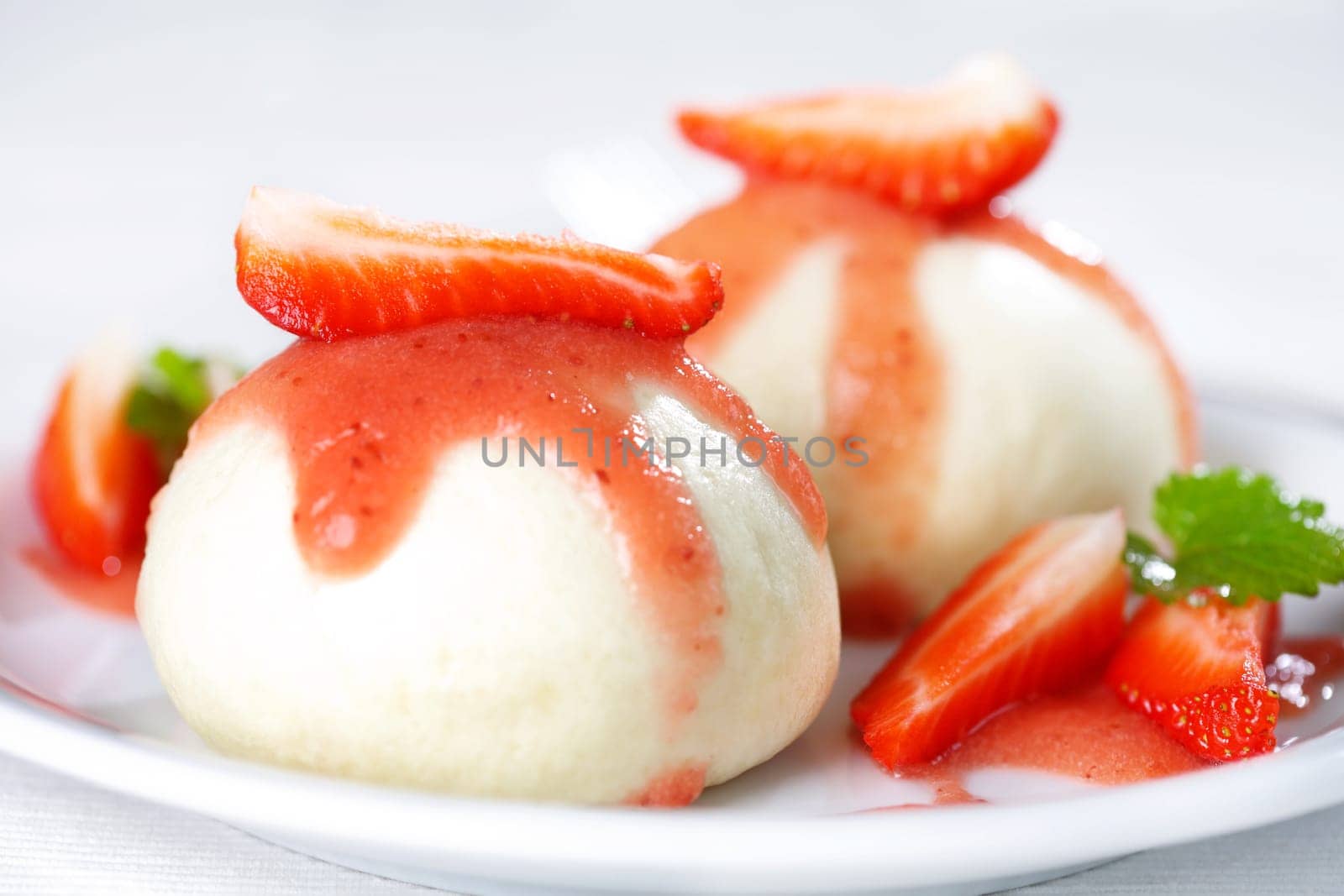 Dumplings with strawberry - knoedel