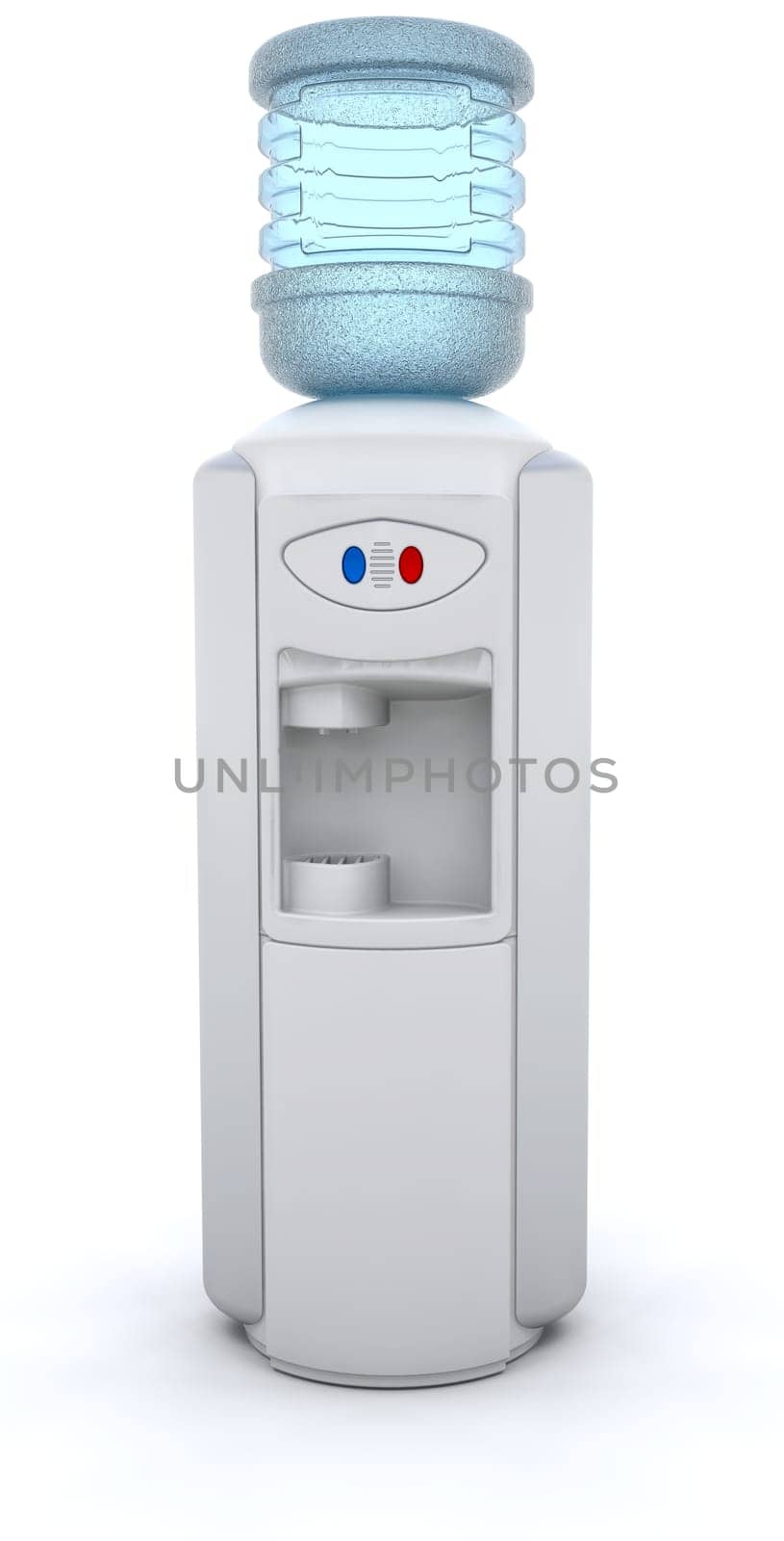 3D render of an office water cooler