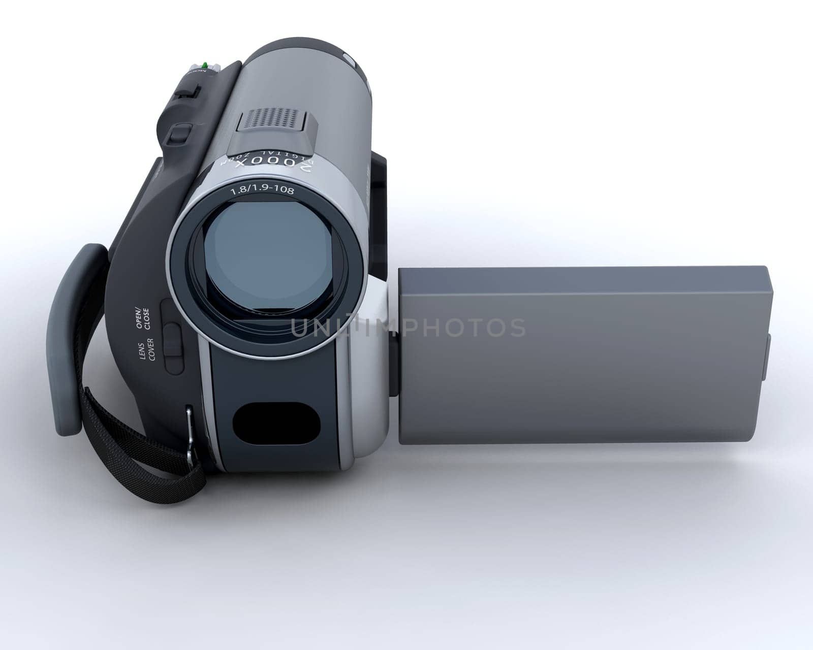 3D Render of a digital video camera