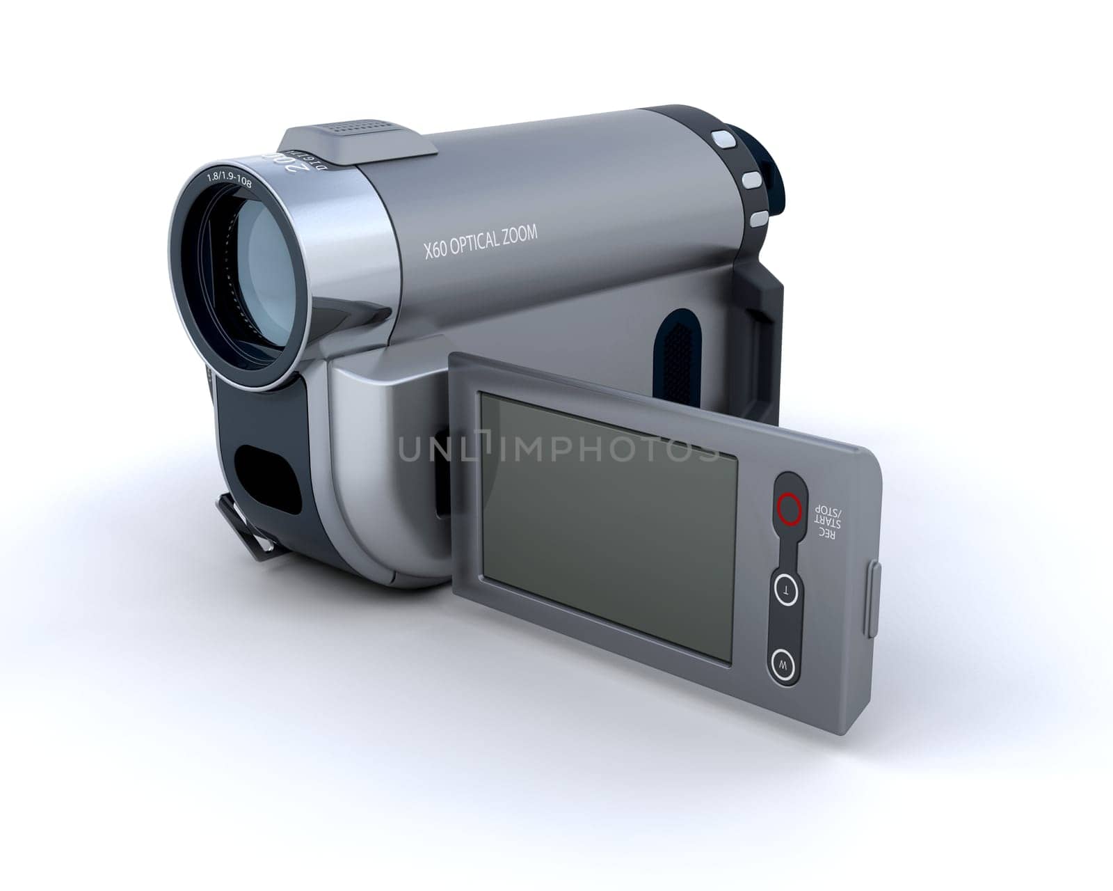 3D Render of a digital video camera