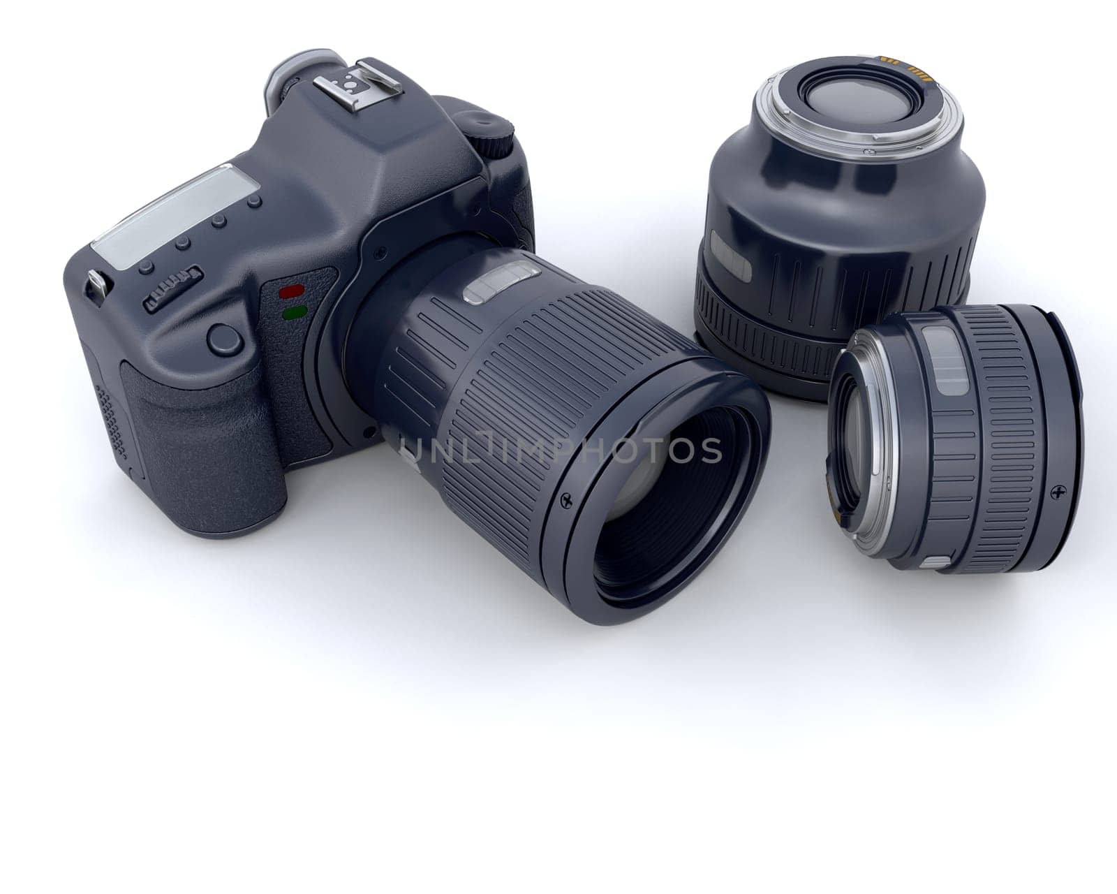 3D photographic camera and its lens isolated