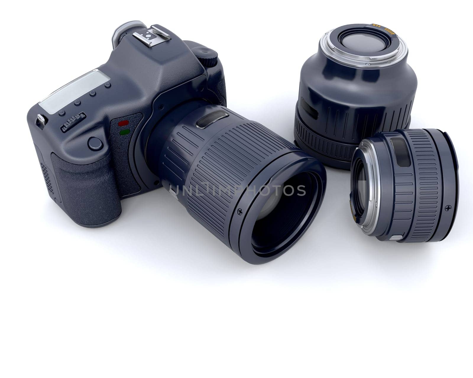 3D photographic camera and its lens isolated