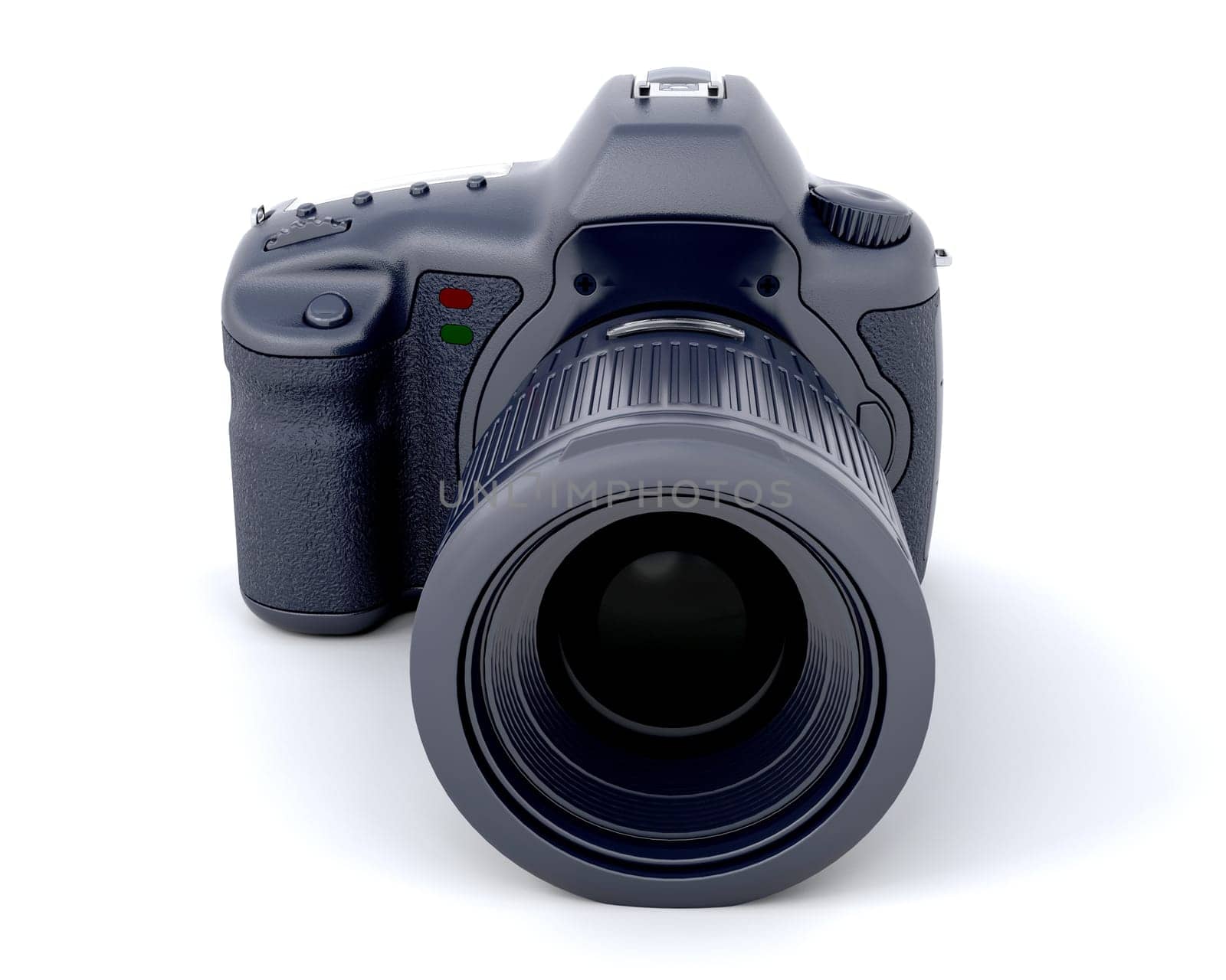 3D digital camera isolated over a white background