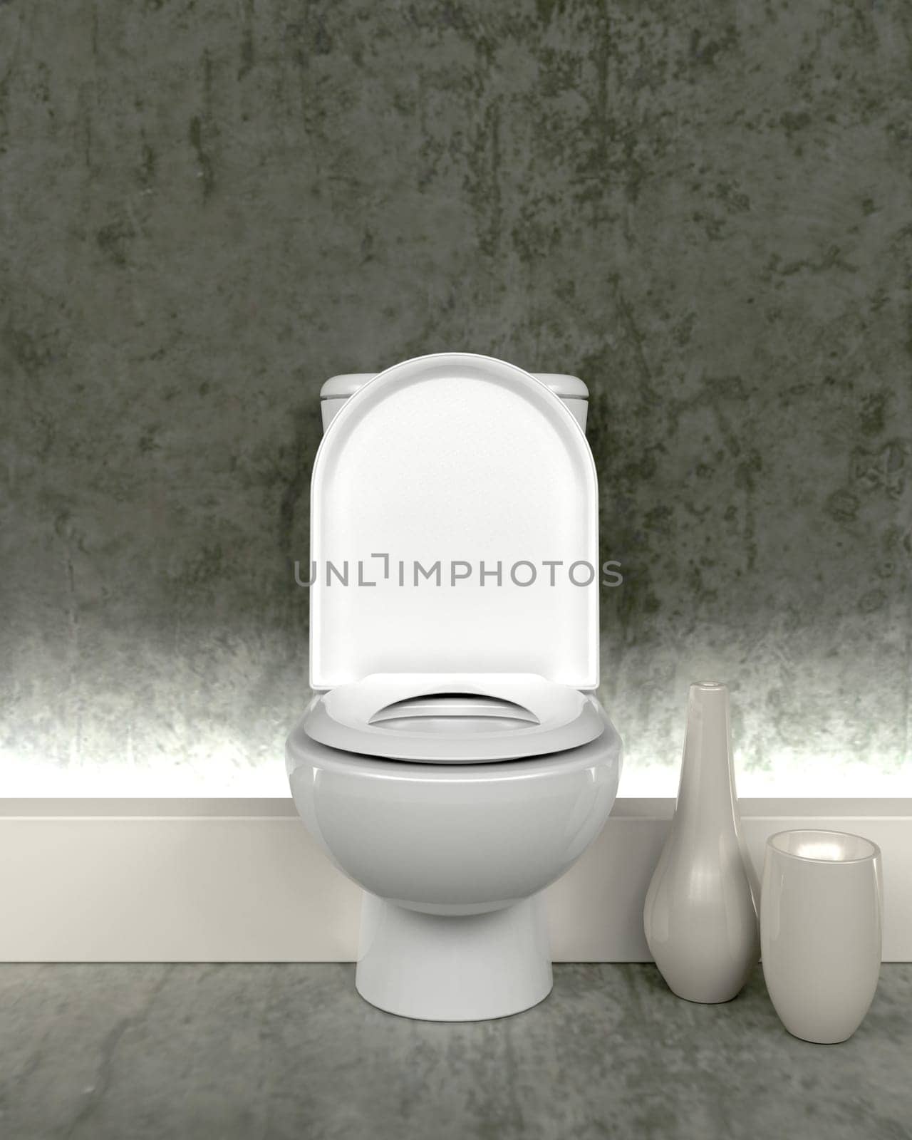 3d render of contemporary toilet