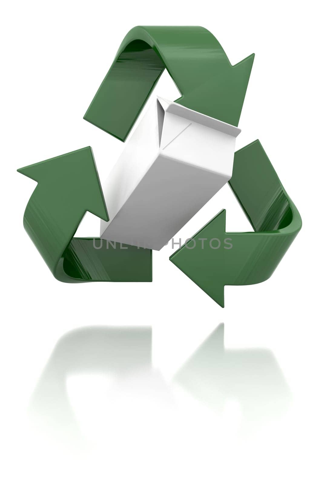 Recycling sign isolated over a white background