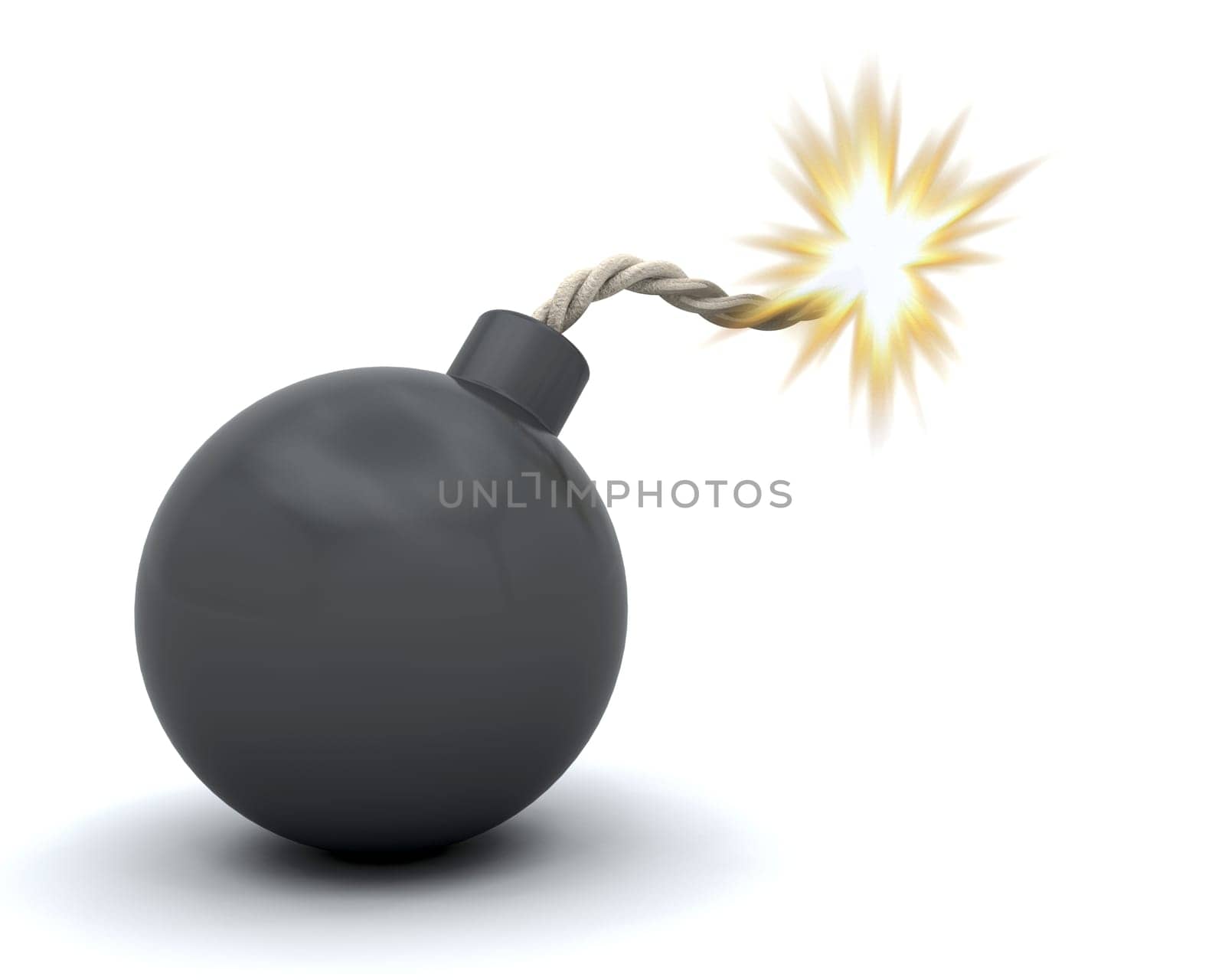 3D render of a comic bomb