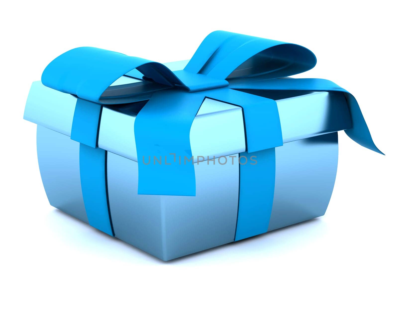 3D Render of a Christmas Gift Isolated on white