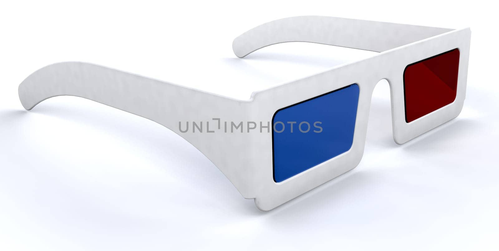 3d render of a pair of 3d movie cinema glasses