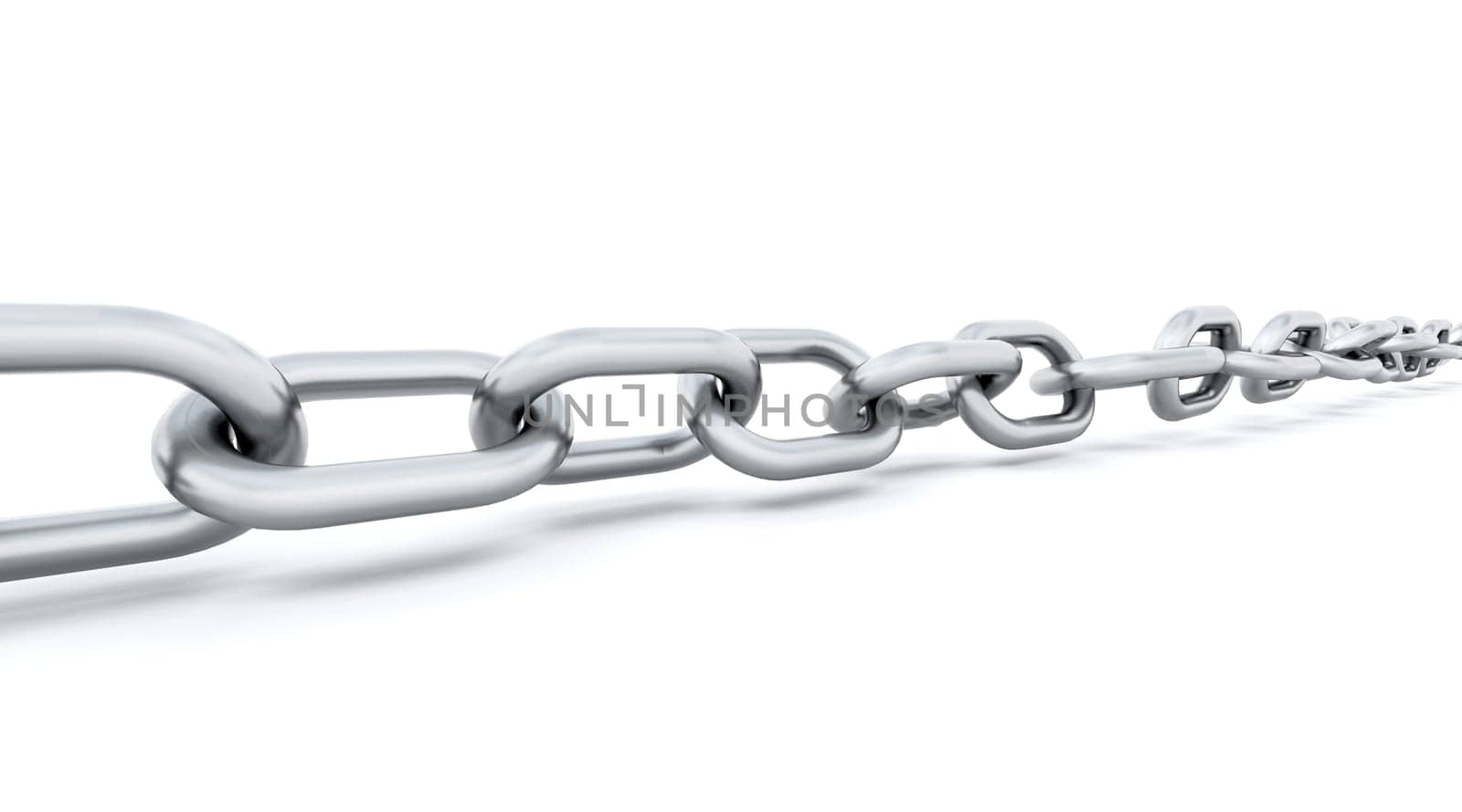3d render of a chain isolated on white