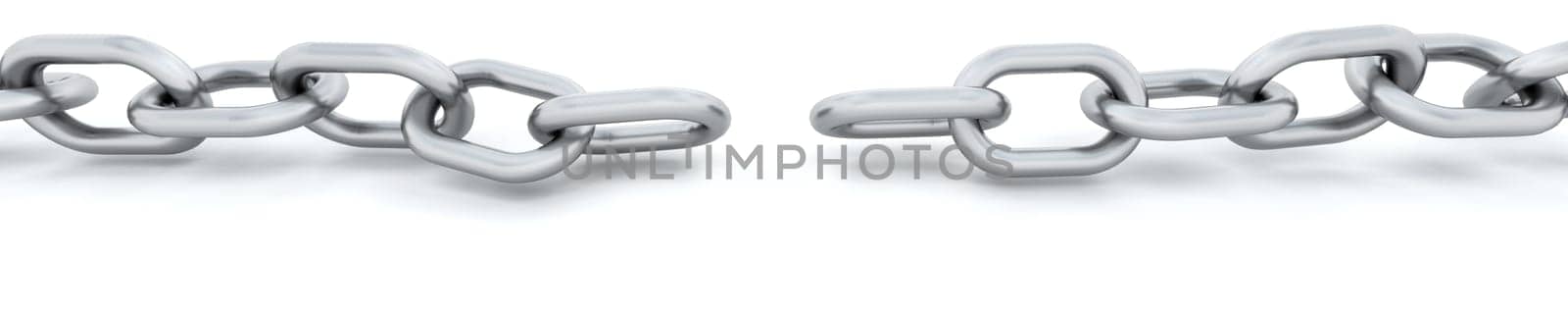 3d render of a chain isolated on white