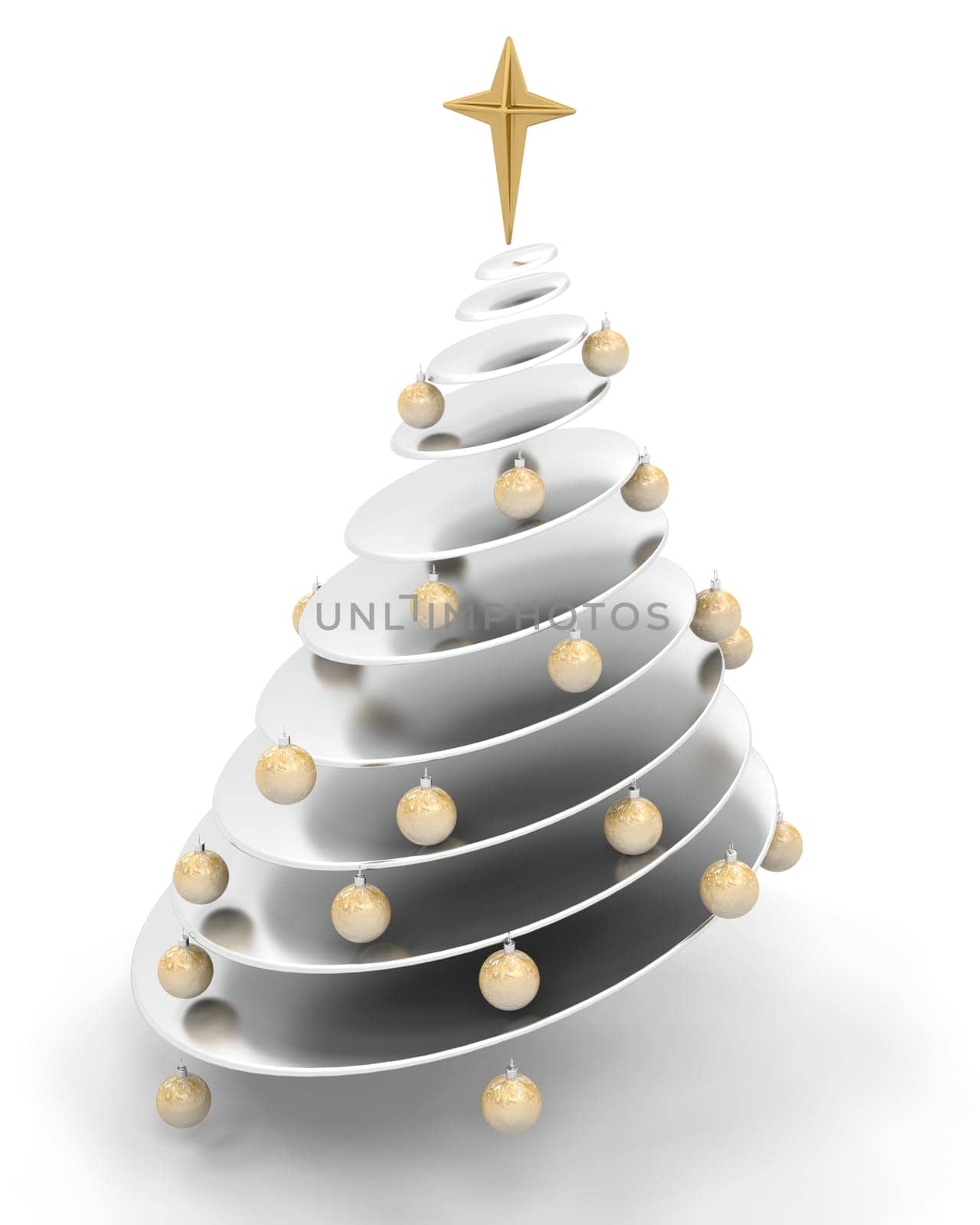 3d render of a conceptual abstract christmas tree