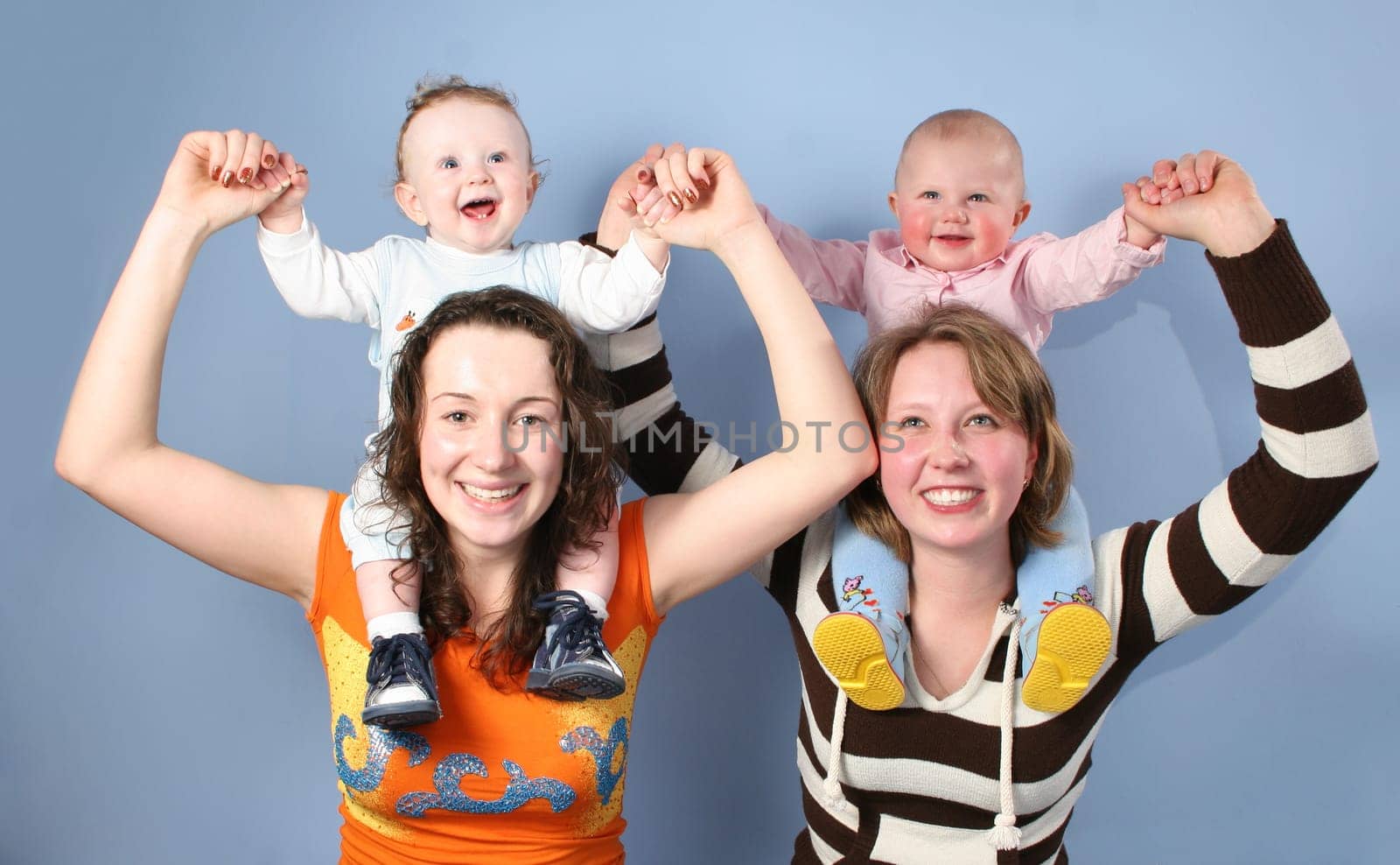 babies on mothers shoulders