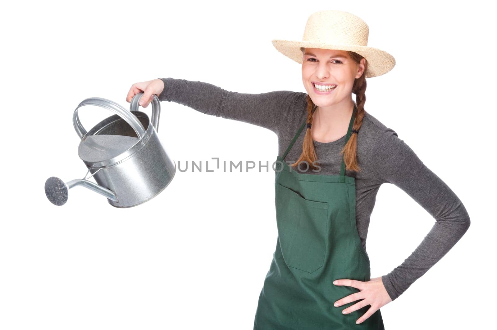 Gardener with a watering can