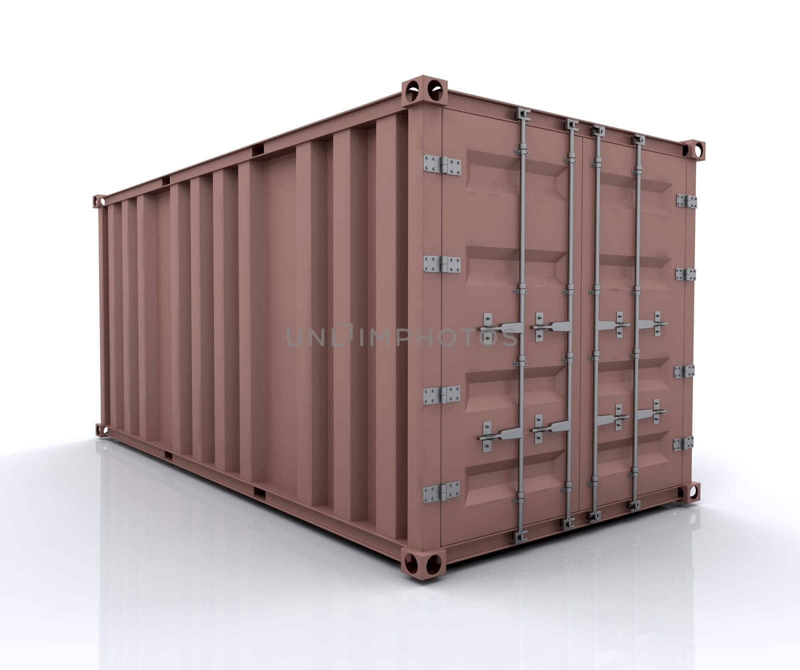 3d render of a freight container