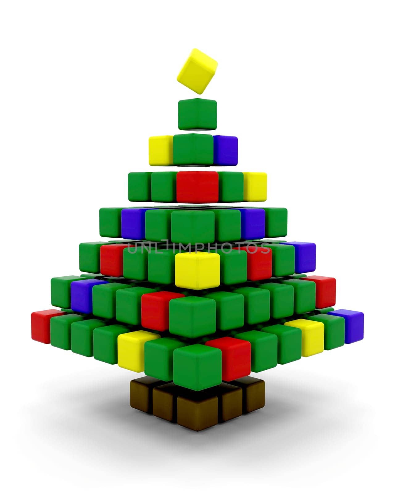 3d render of a conceptual abstract christmas tree