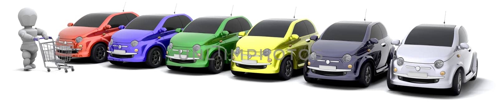 Person shopping for cars
