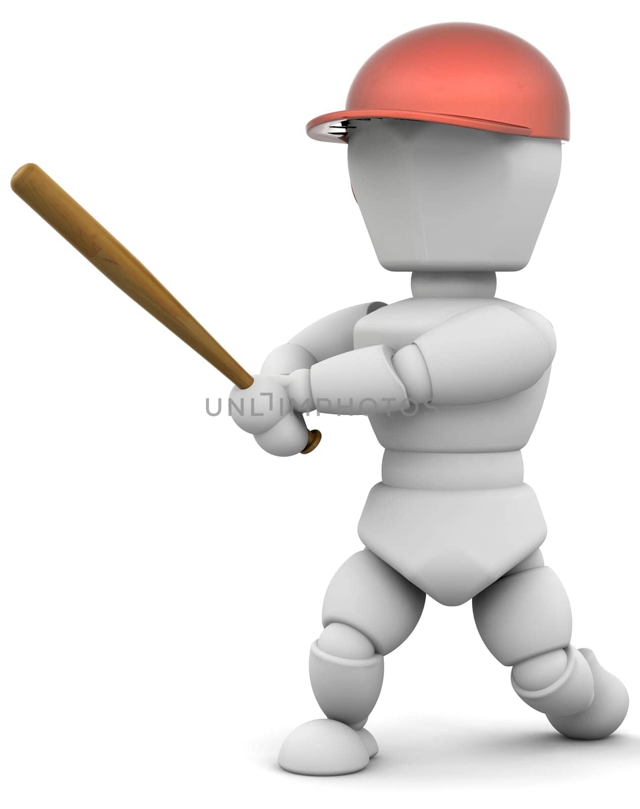 Someone playing baseball