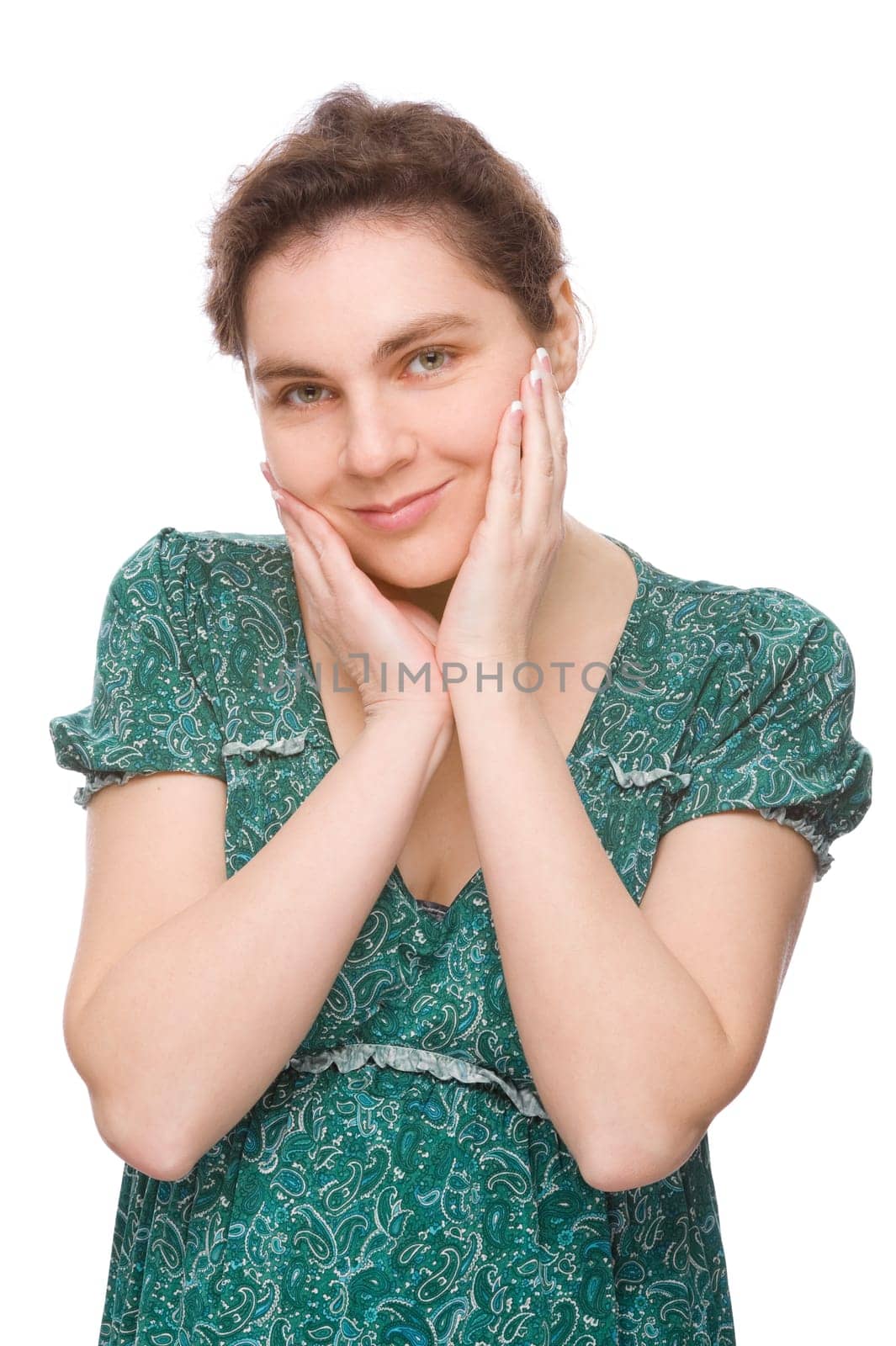 happy woman without isolated