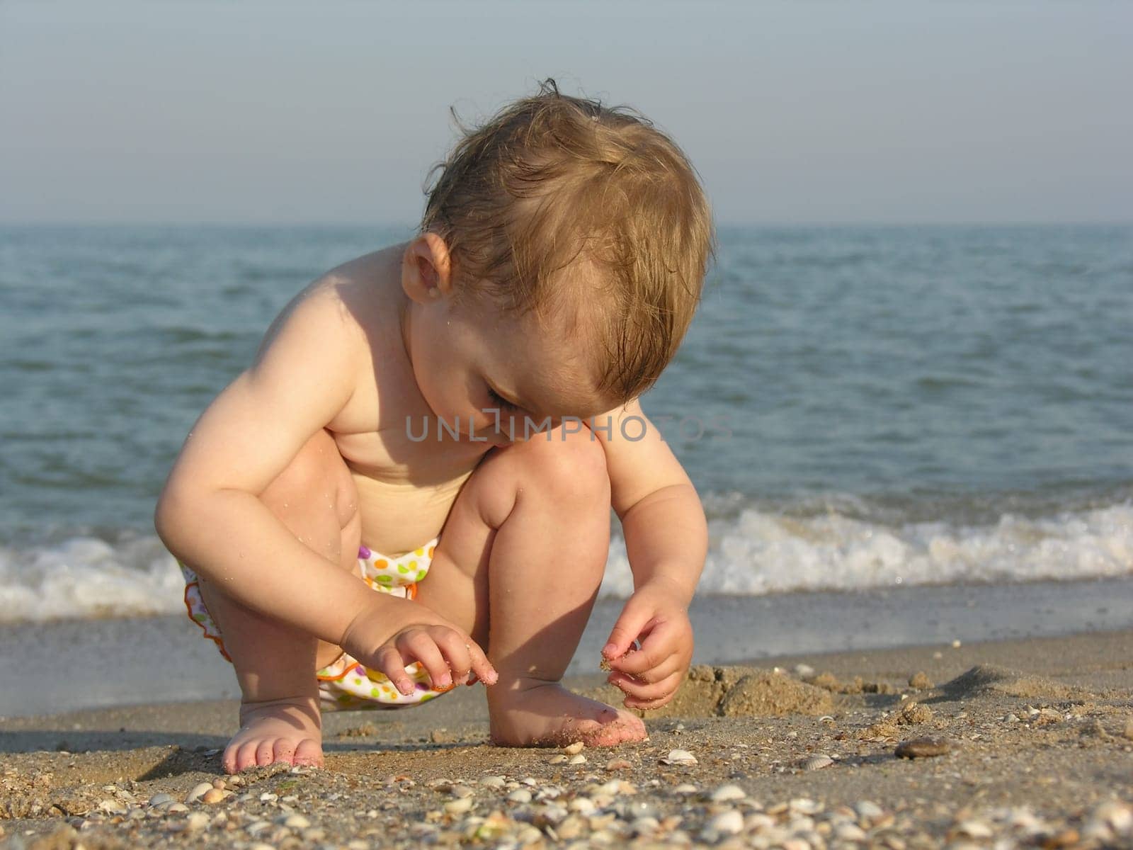 baby on beach