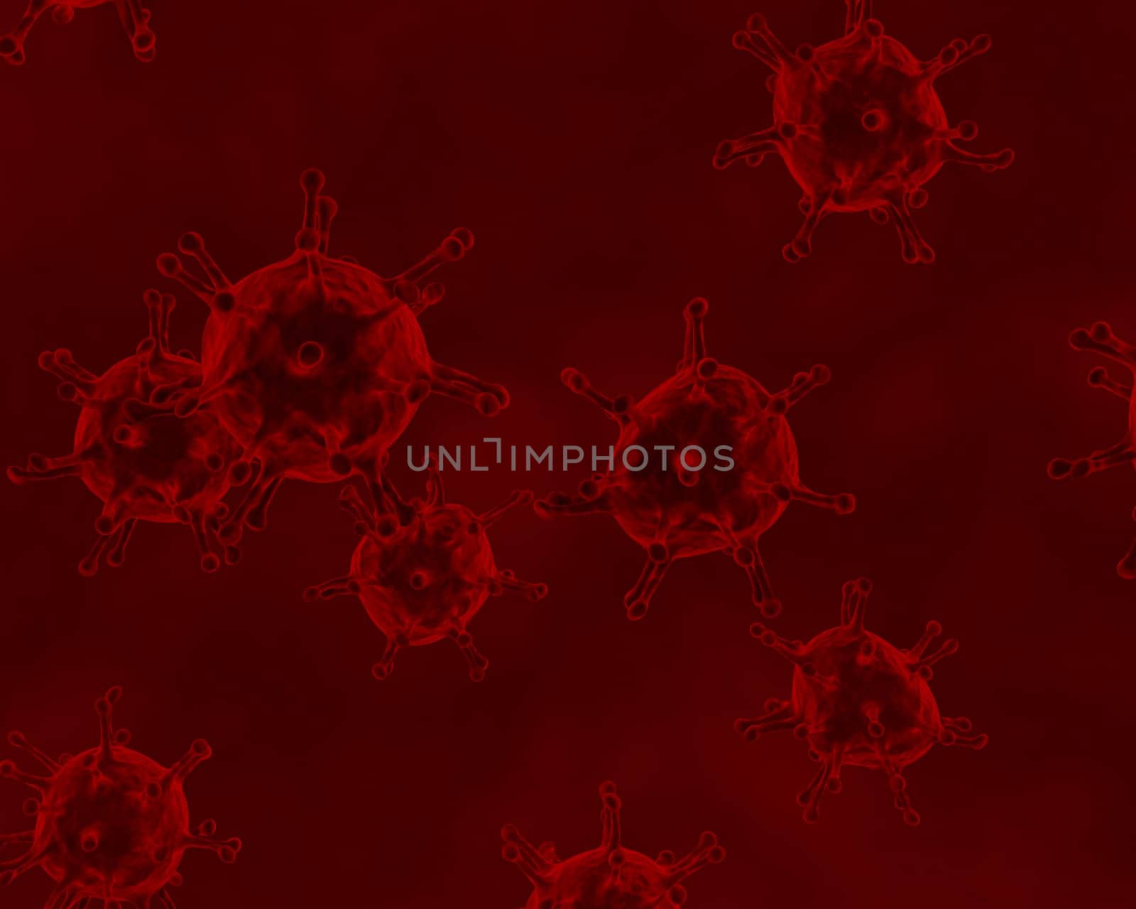 3d render of blood cells