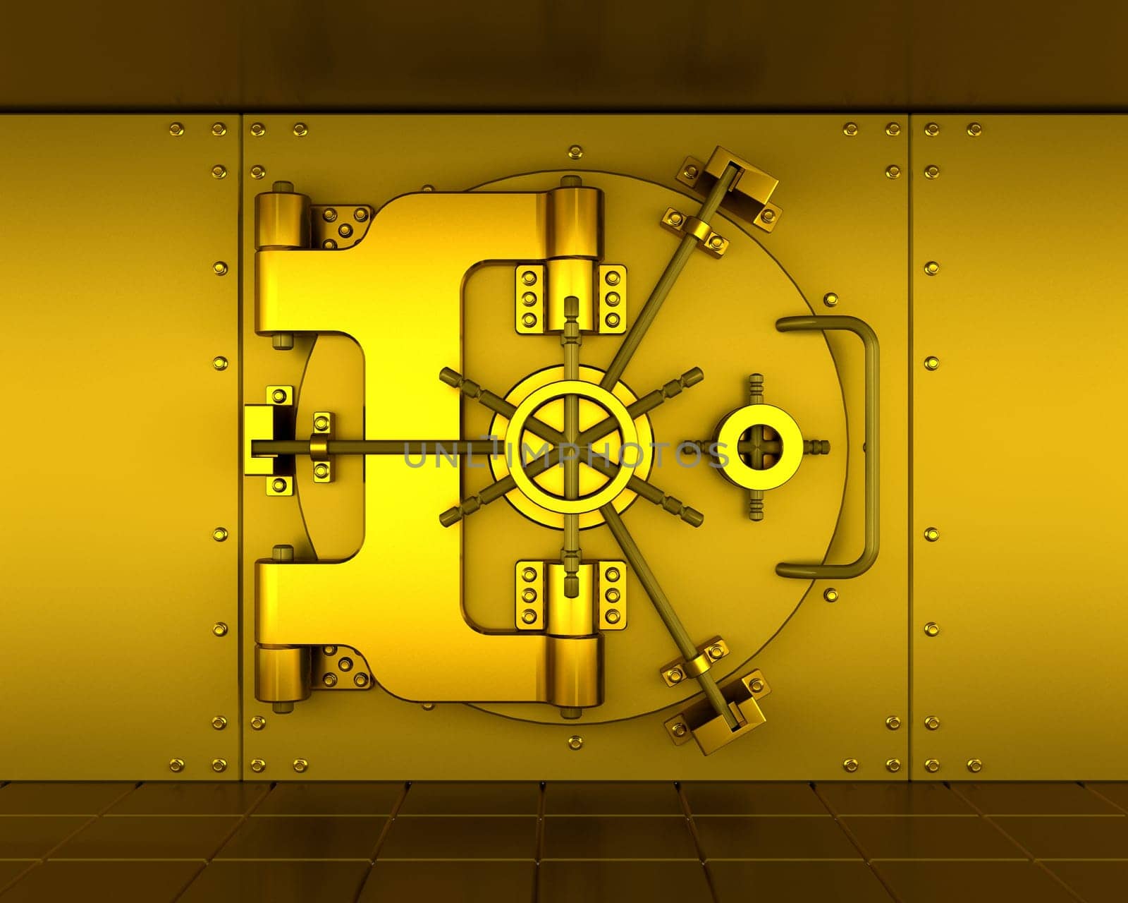 Gold bank vault