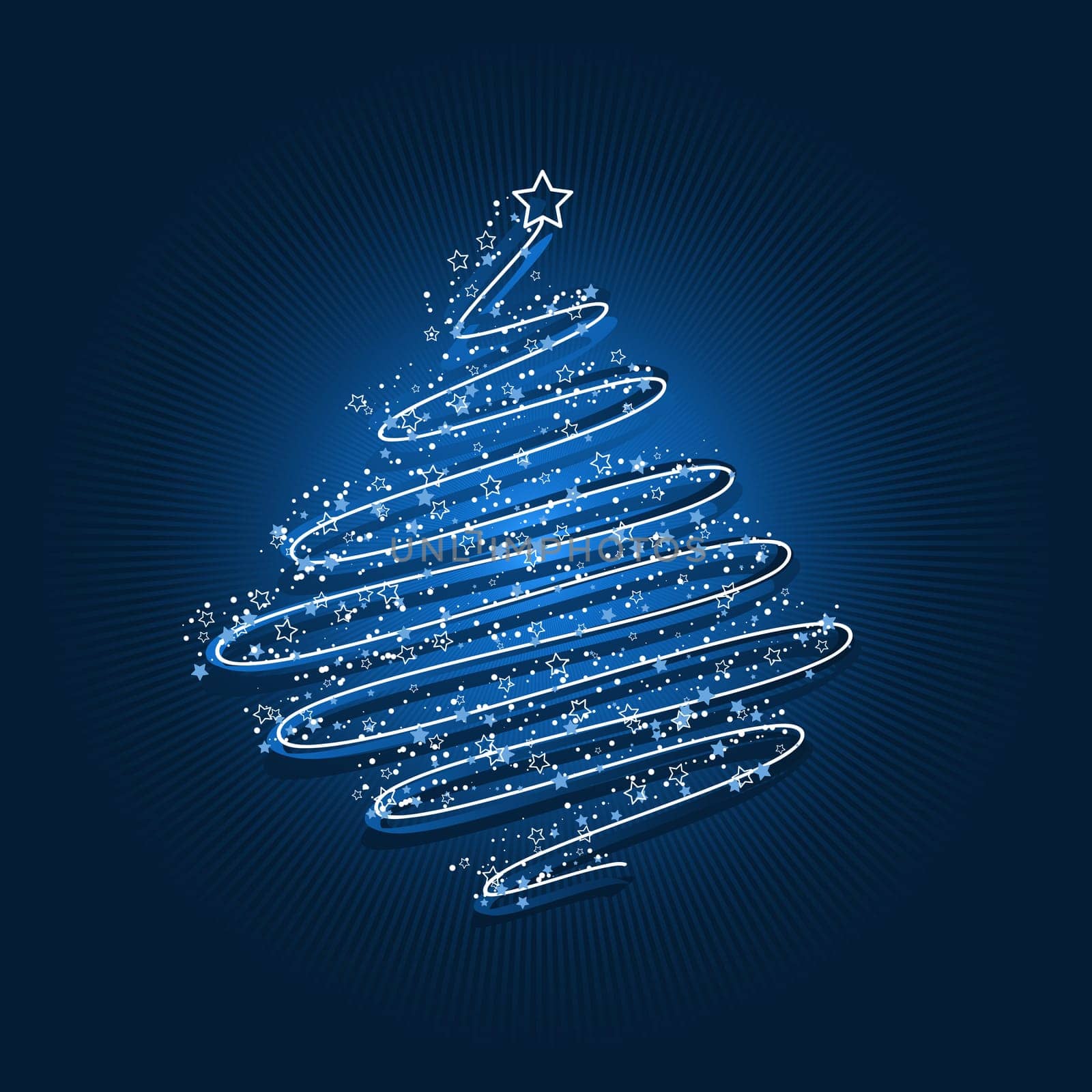 Scribbled Christmas tree background