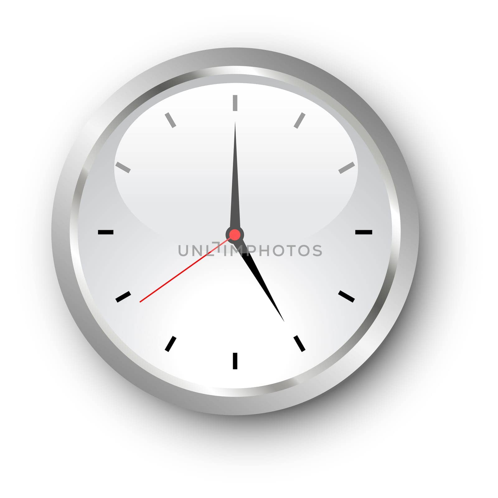 Illustration of a standard clockface