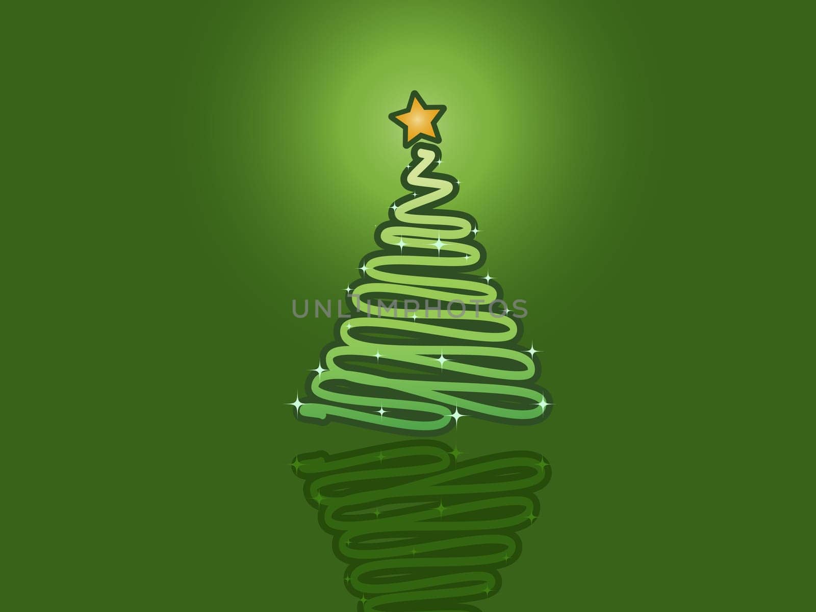 Scribble Christmas tree background