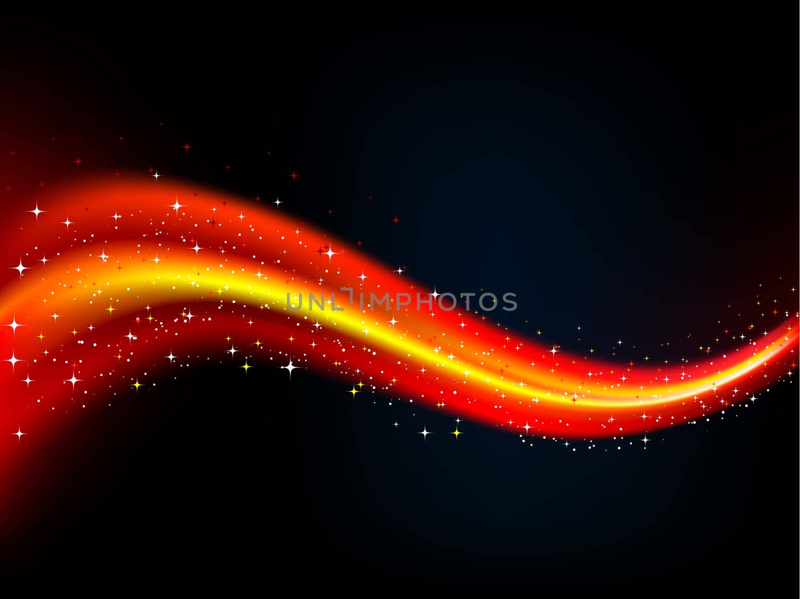 Abstract fiery background with sparkle effect
