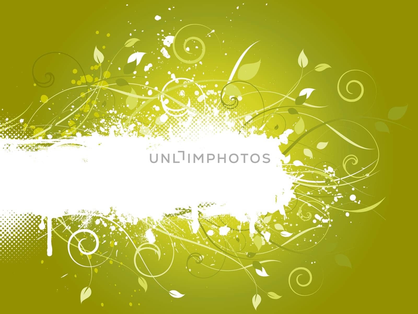 Floral design on grunge background