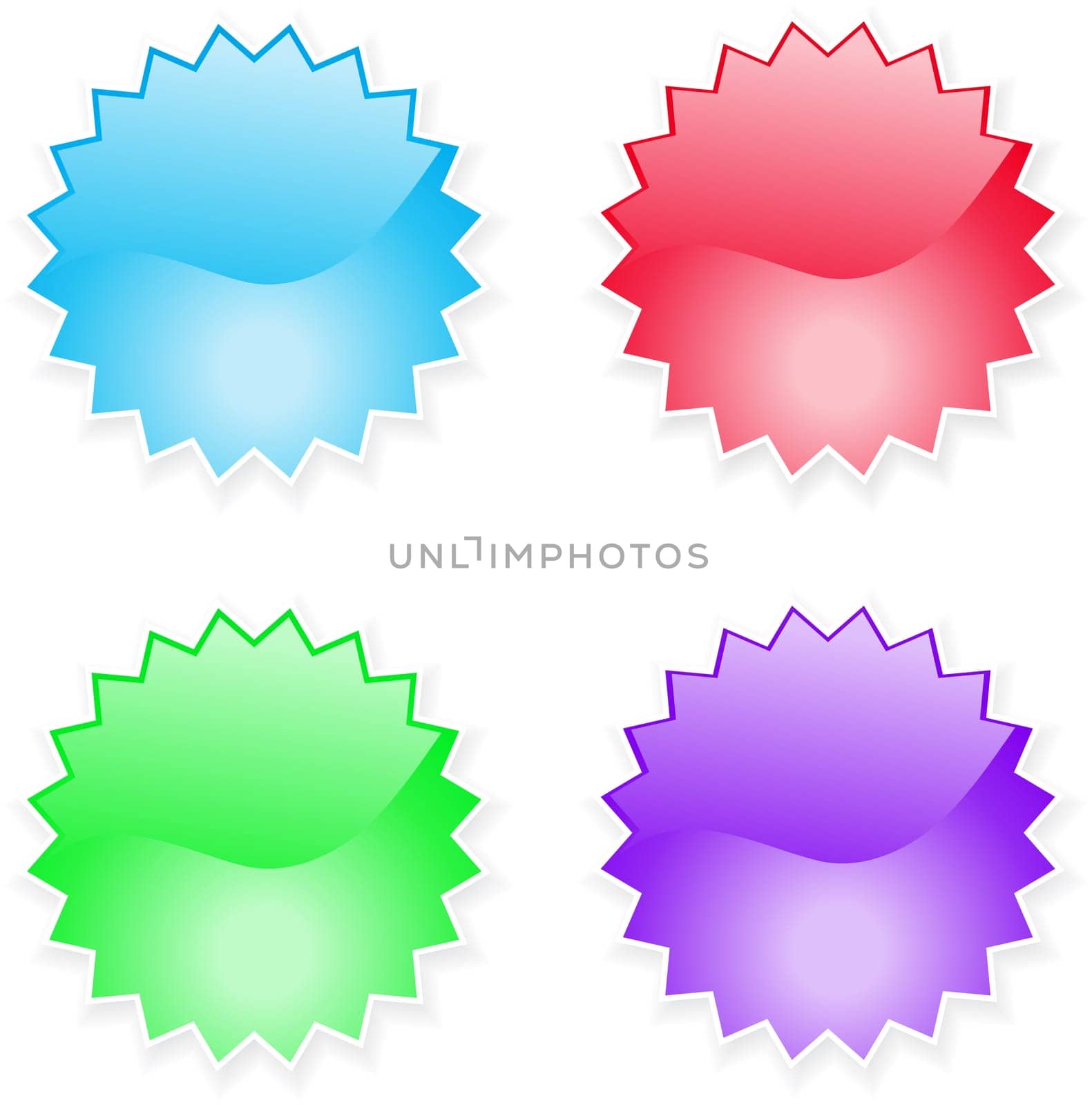 Glossy stars with shadows