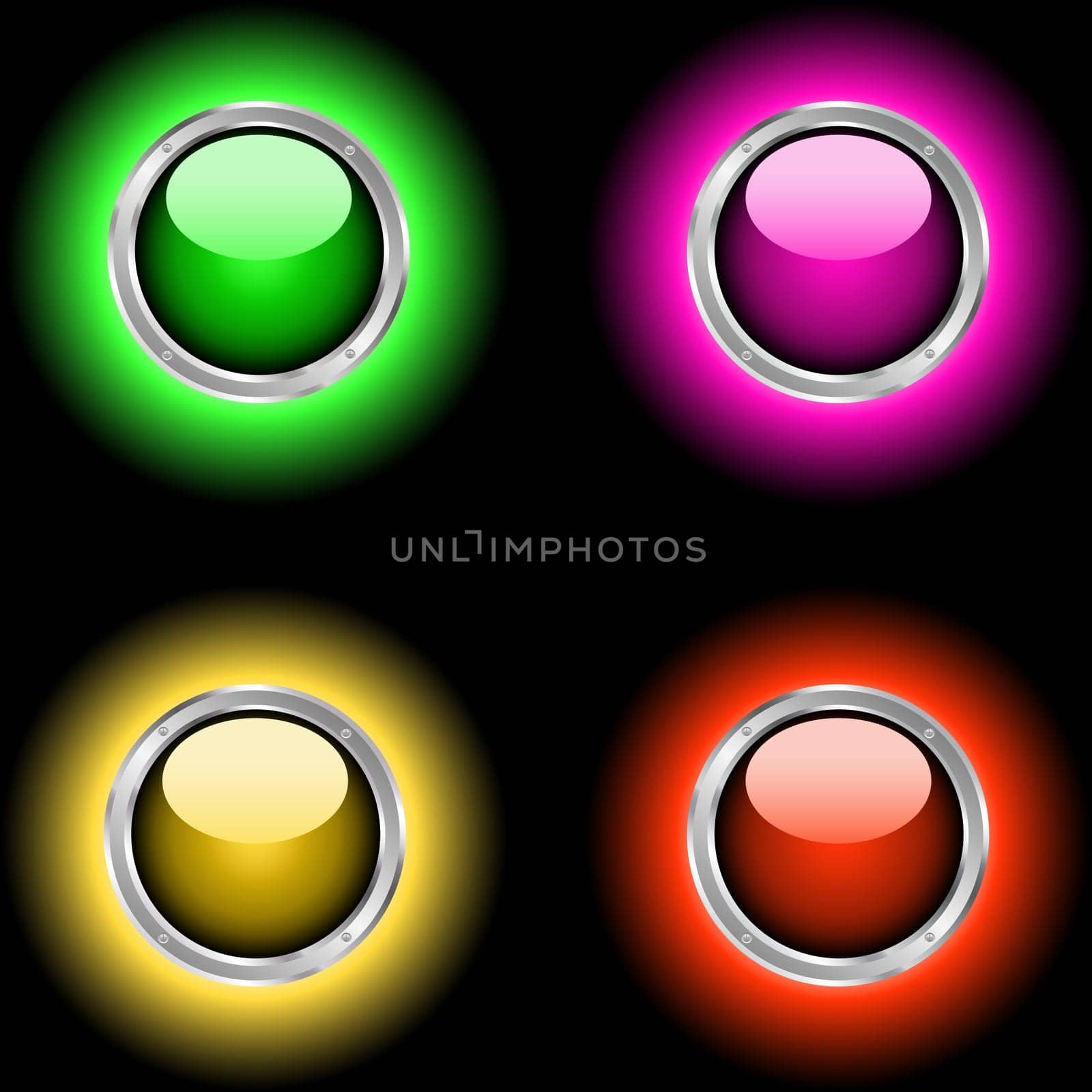 Glowing glossy buttons