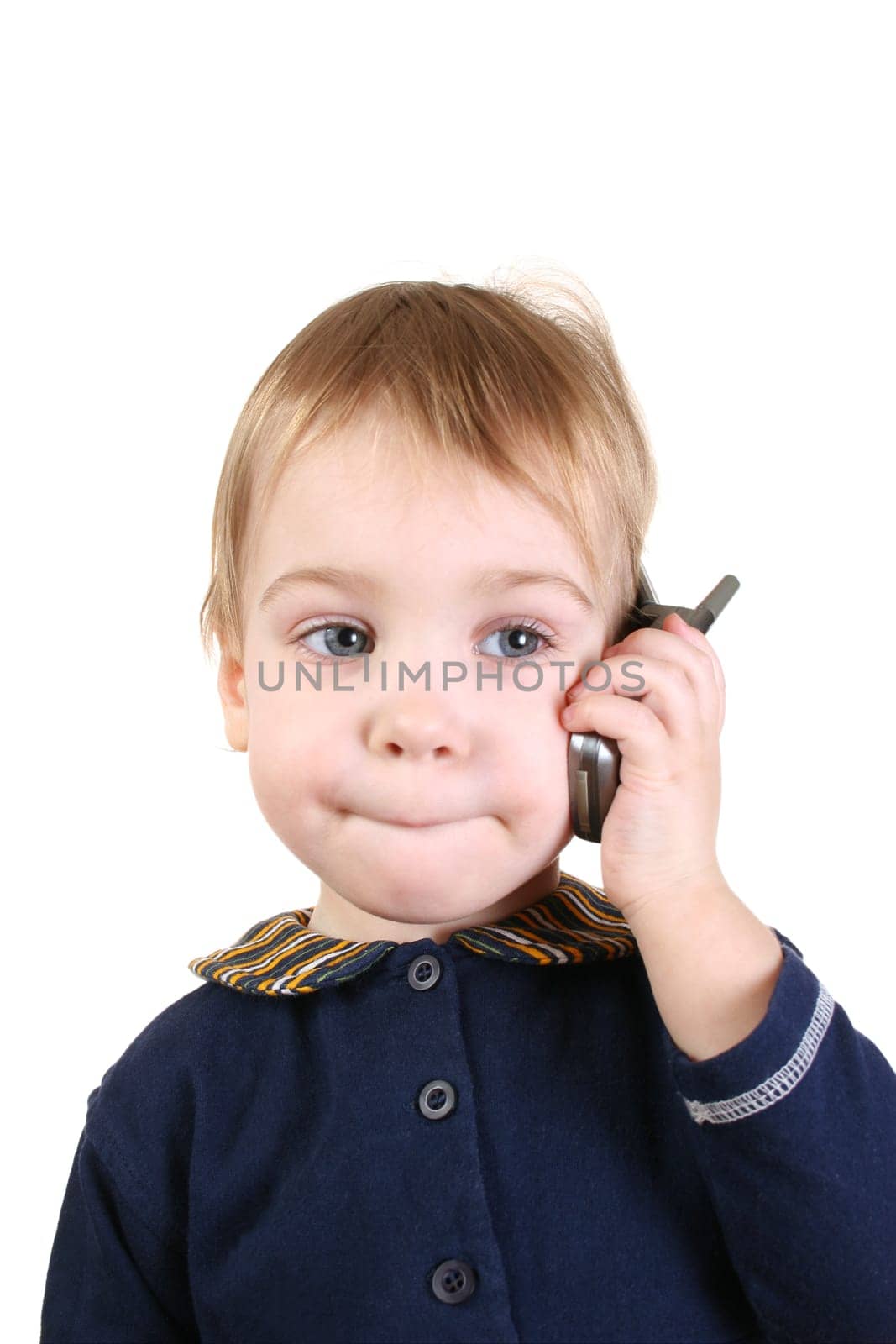 baby with phone