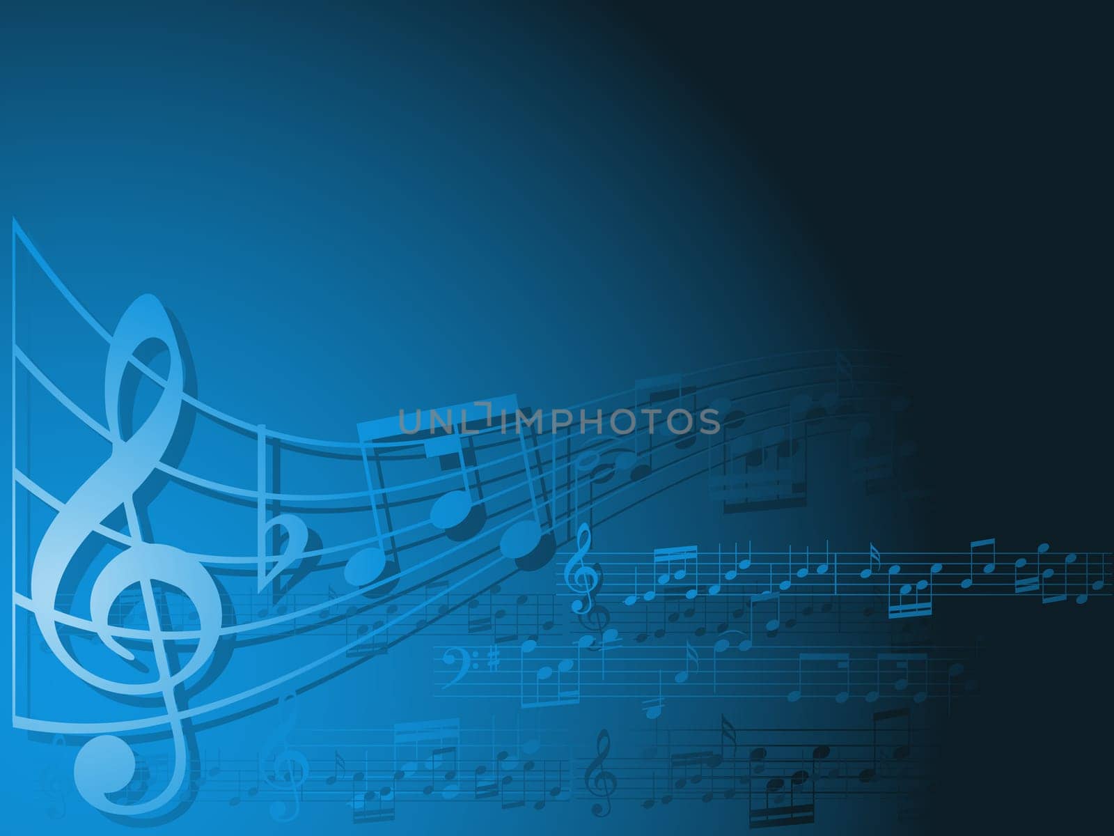 Abstract background with music notes