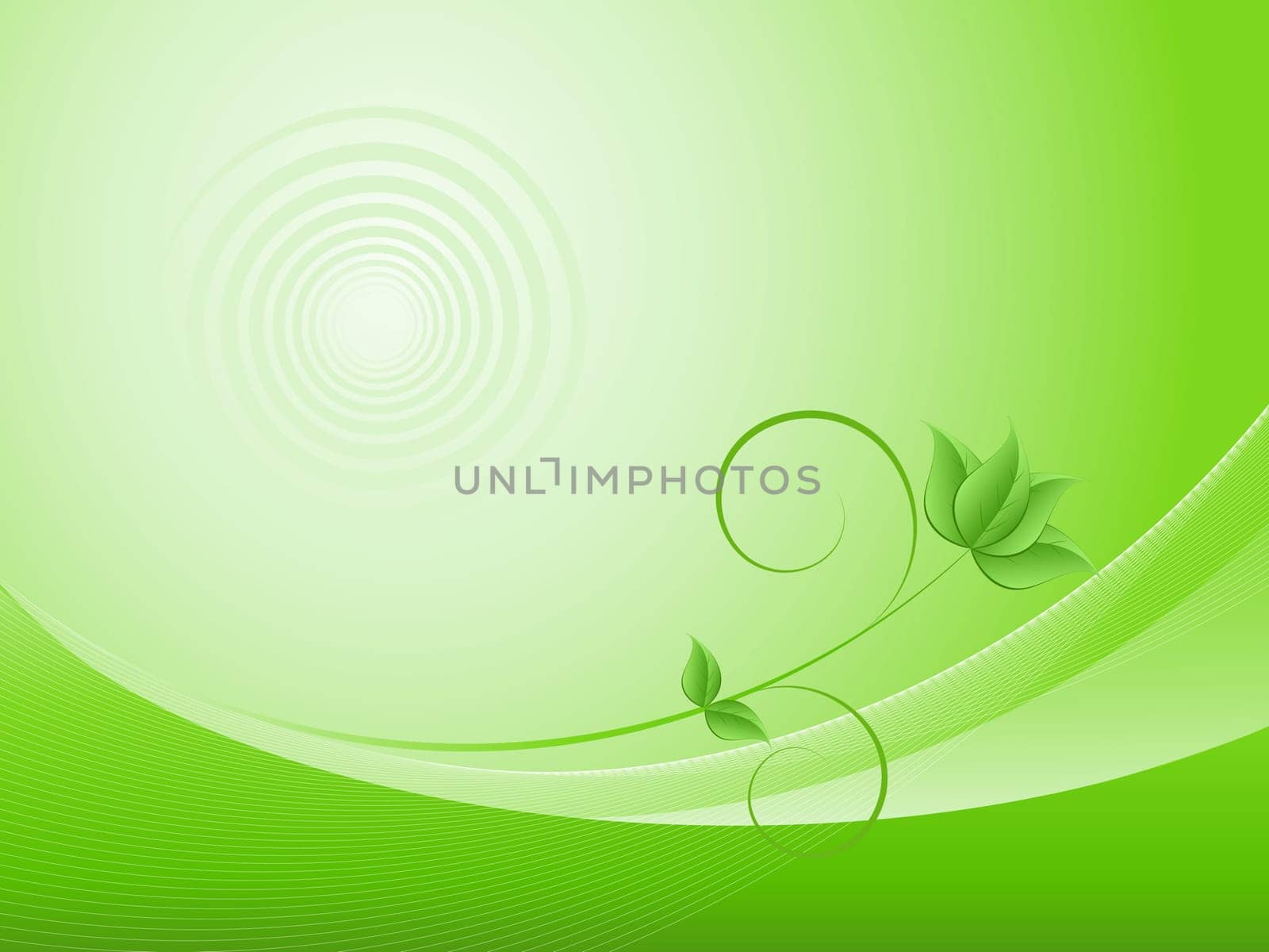Decorative nature background with leaves