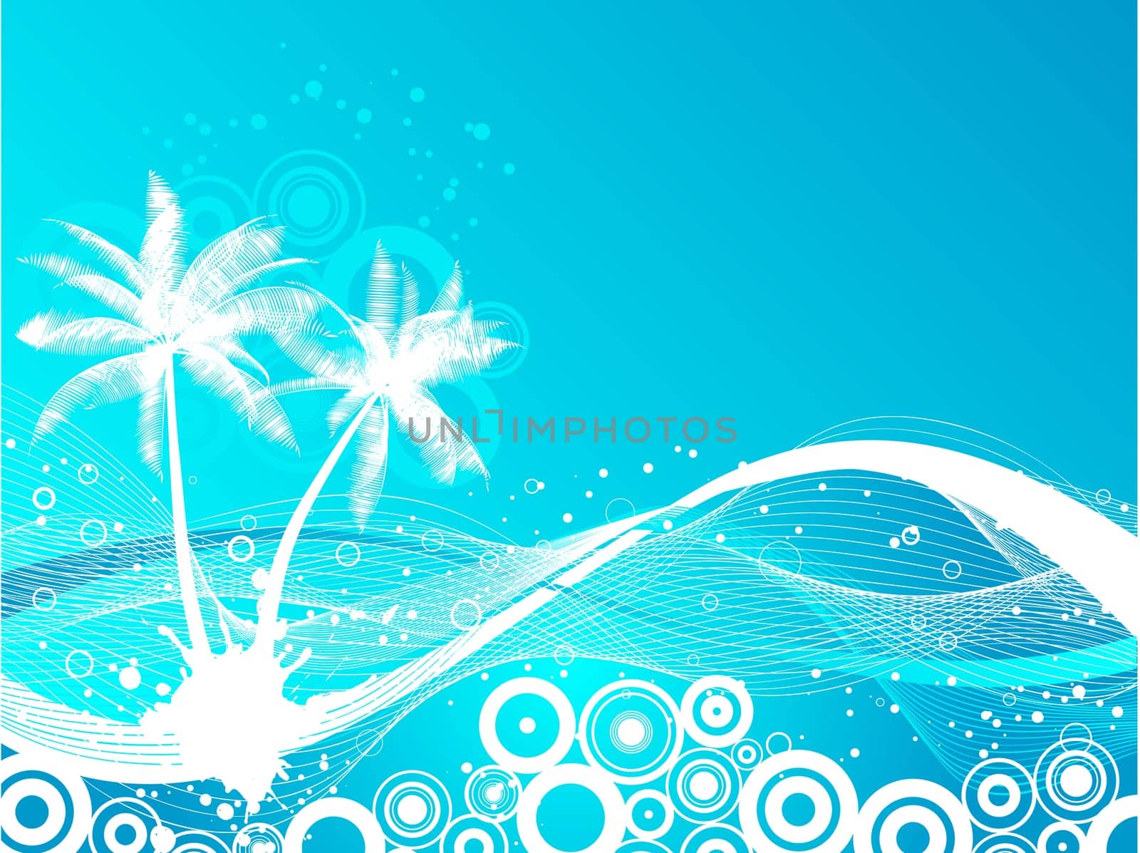 Abstract palm trees background