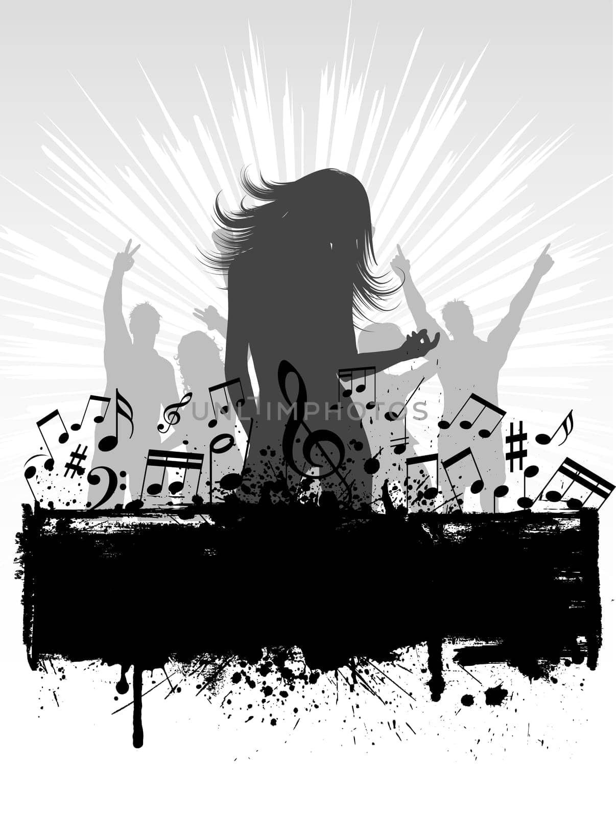 Grunge style party background