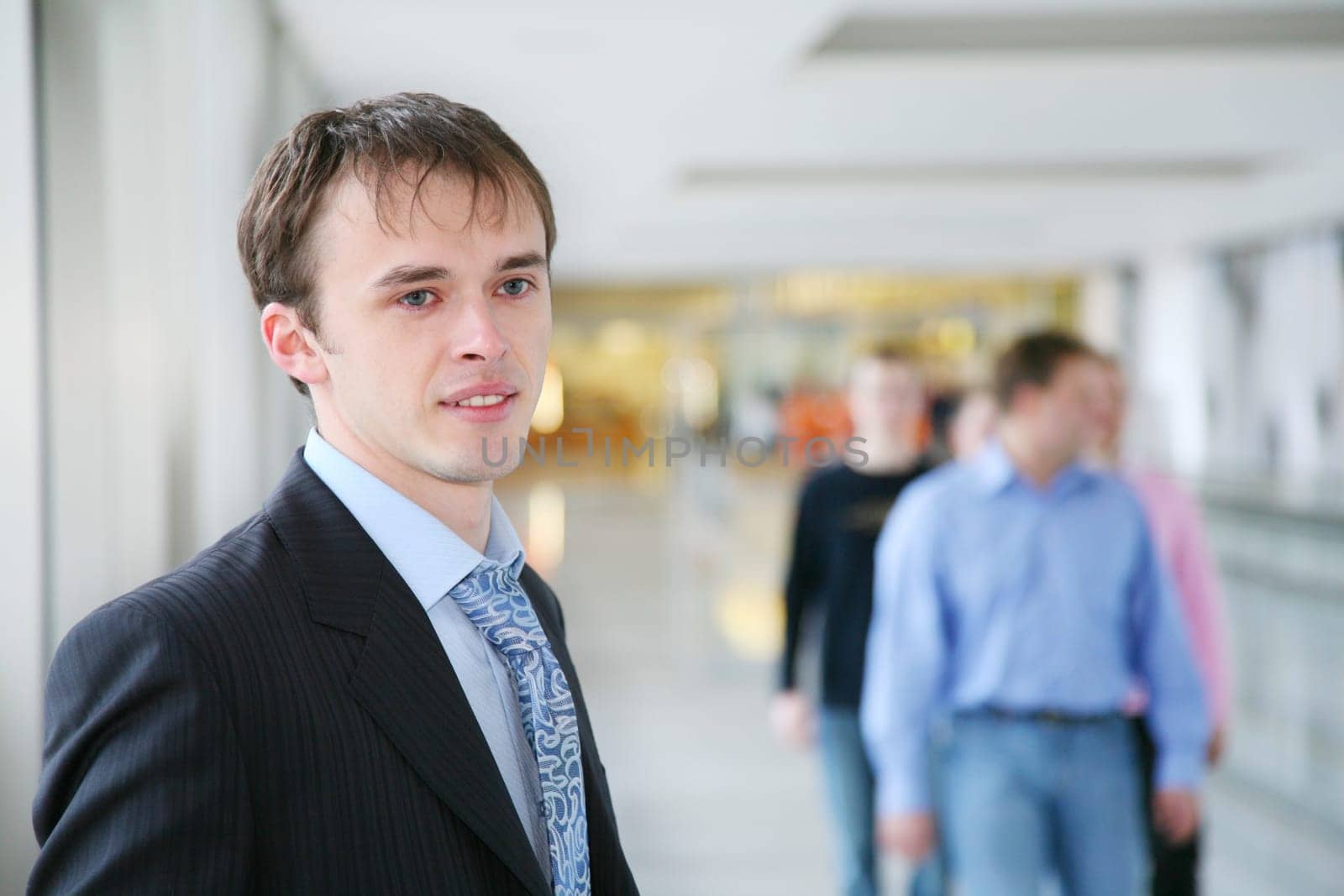 businessman and crowd