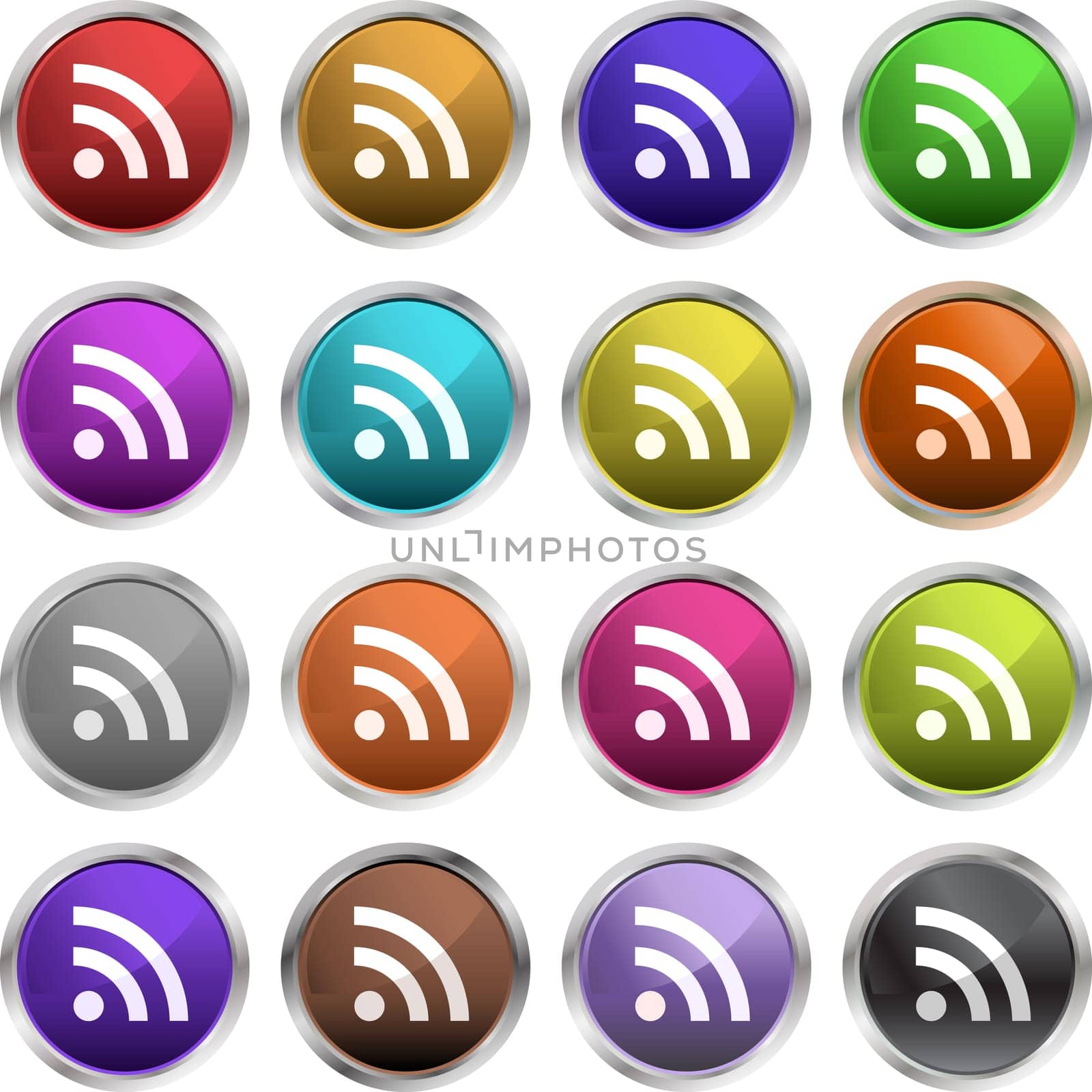 Glossy RSS icons