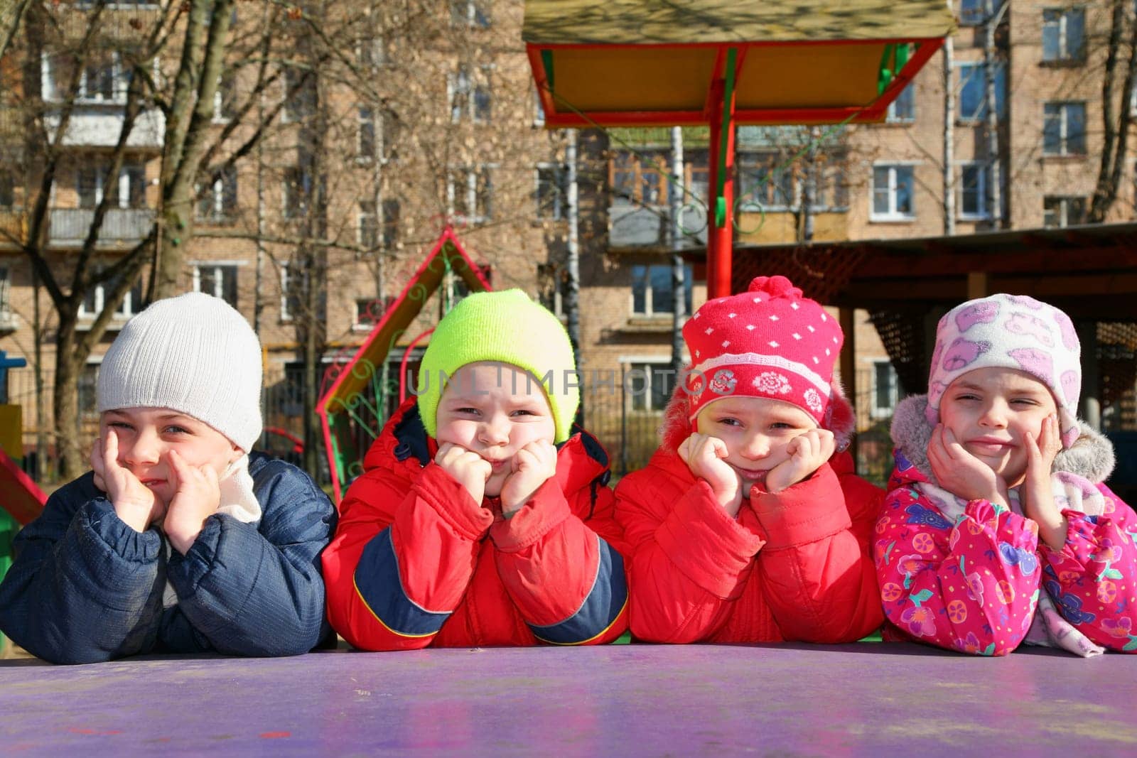 bored team in kindergarten
