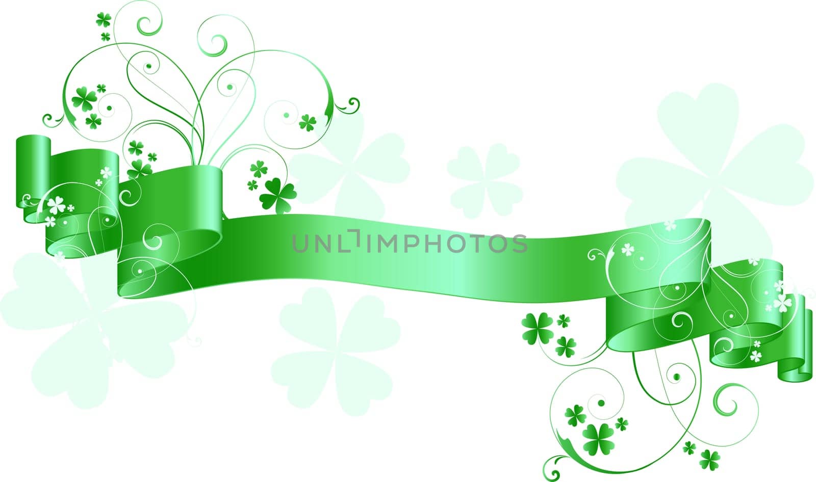 Green scroll with St. Patricks day theme