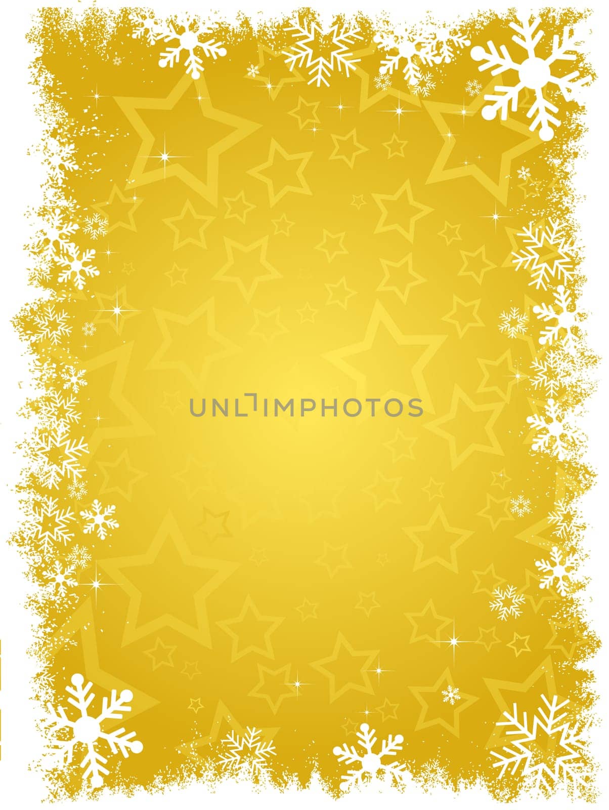 Starry background with snowflake border