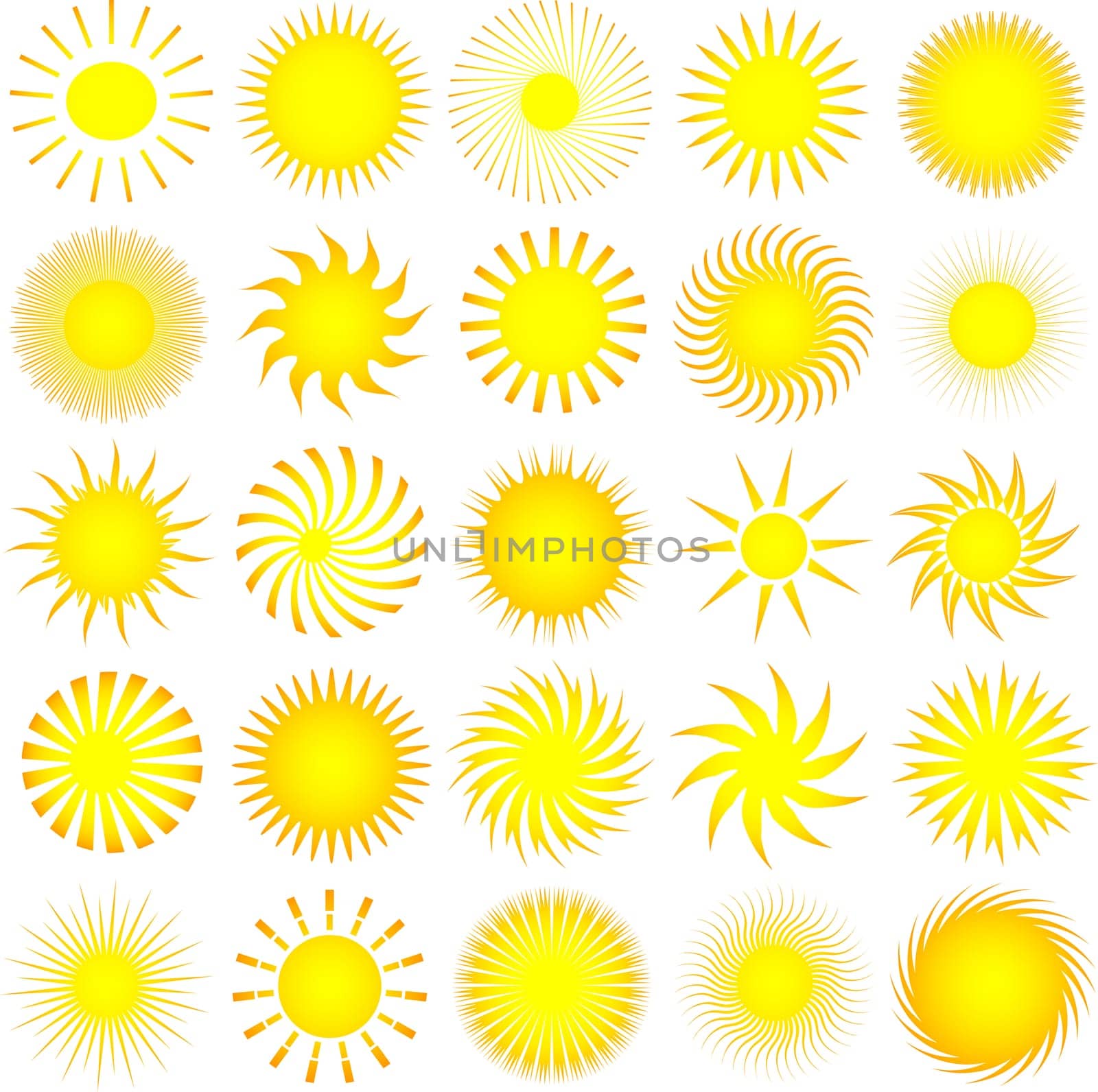 Lots of different sun icons