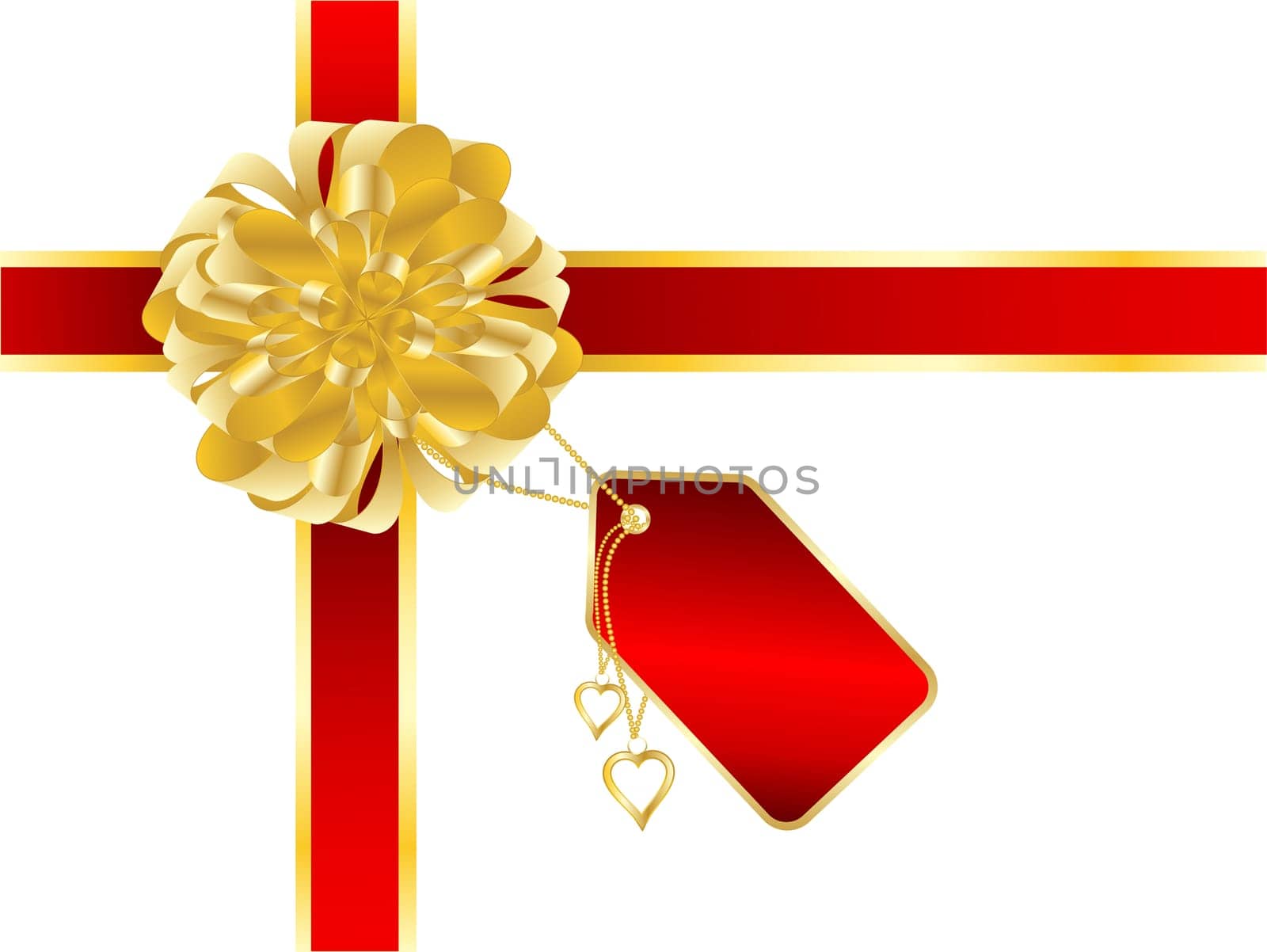 Valentines gift background with heart trinkets