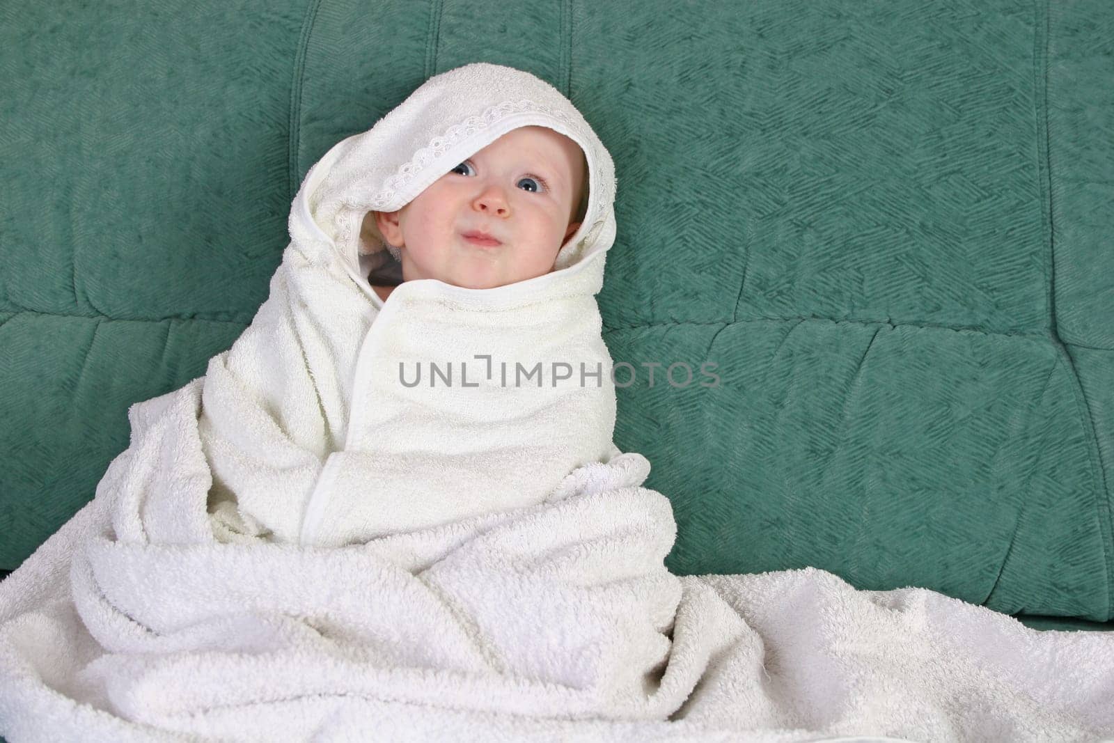 baby with towel