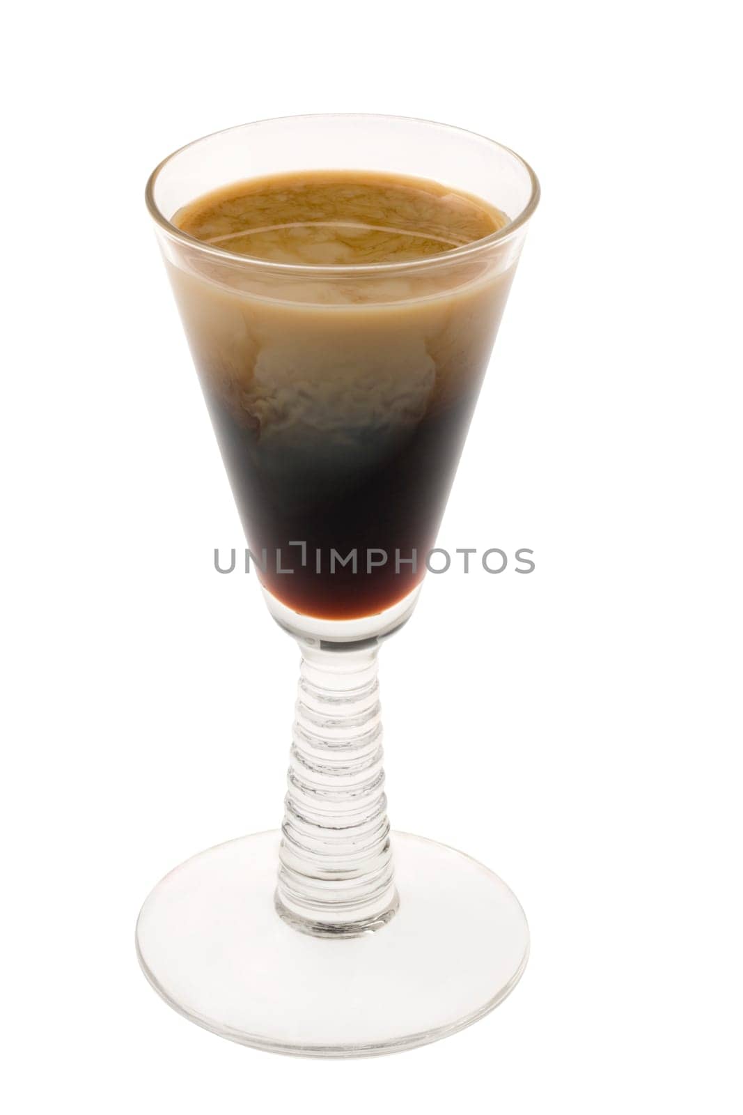 B-52 mixed drink on white background
